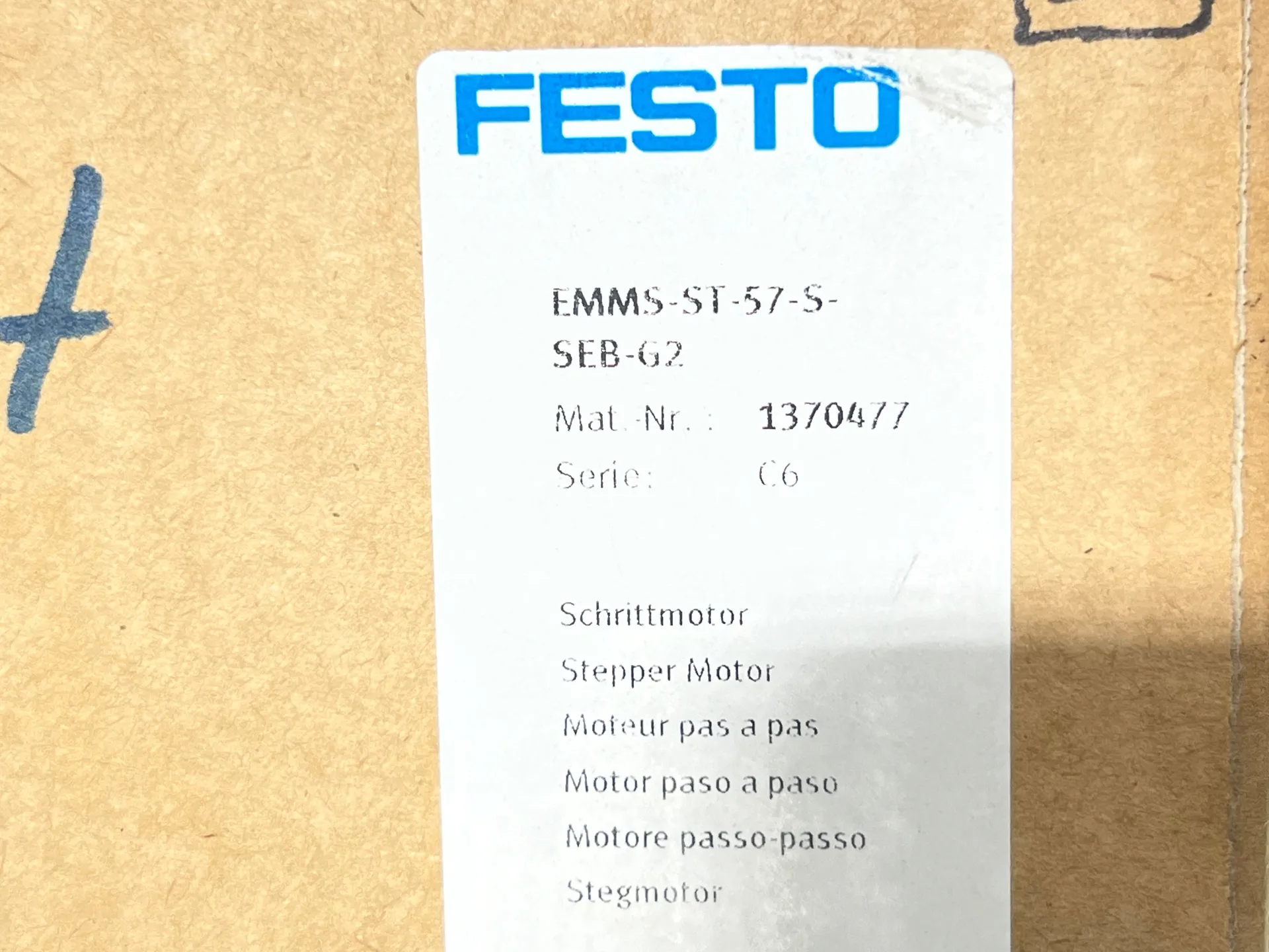 Festo EMMS-ST-57-S-SEB-G2 / 1370477 Stepper Motor - Thumbnail 4