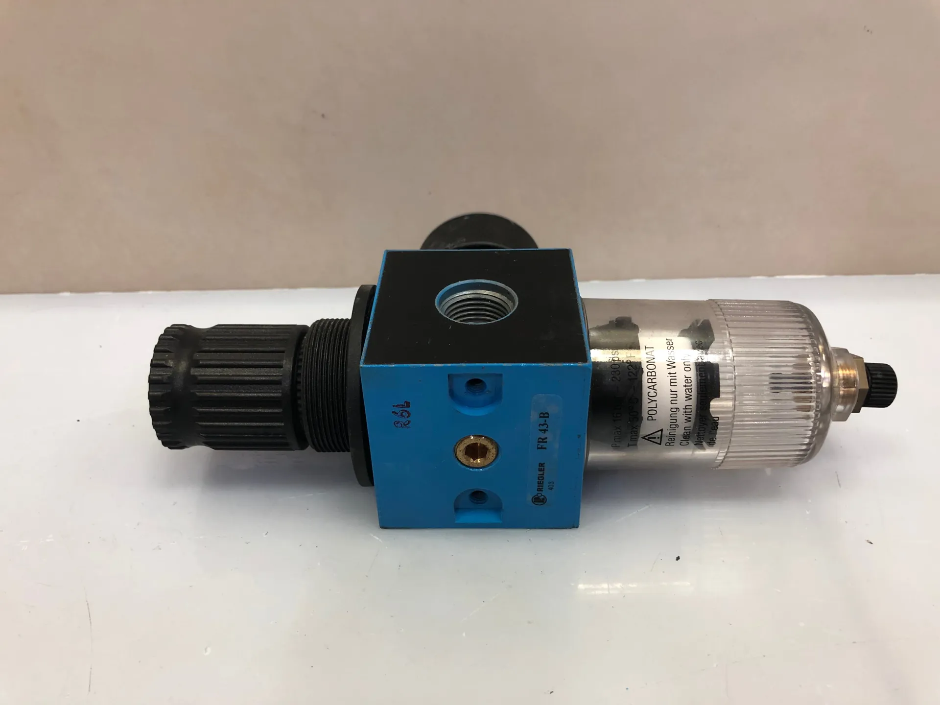 Riegler FR 43-B Compressed Air Filter – G 1/2" Inlet, High-Performance Filtration - Image 1