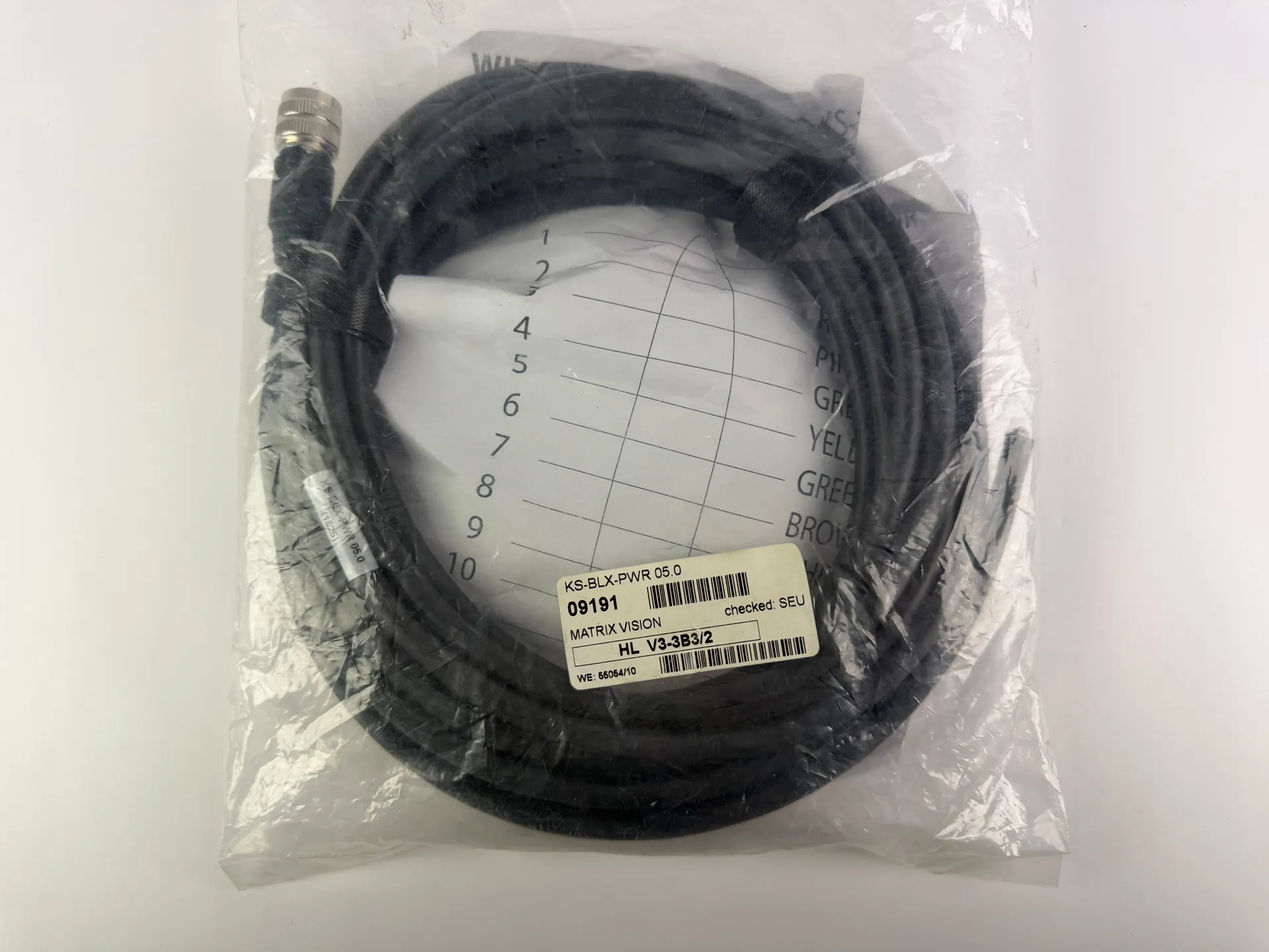 Matrix Vision KS-BLX-PWR 05.0 Power Cable – Brand New – HL V3-3B3/2