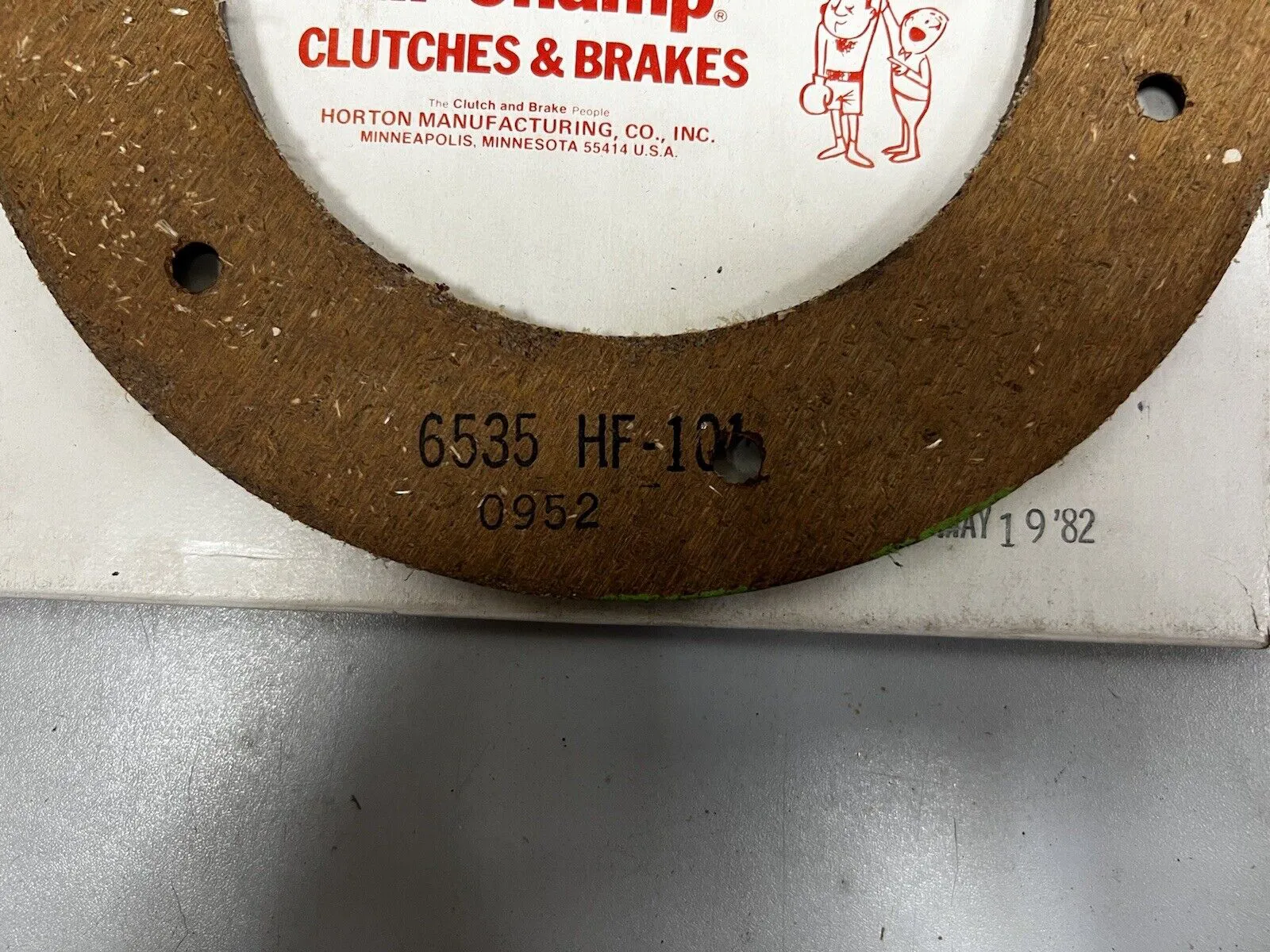 New HORTON 847172 6535 HF-101 FRICTION DISC - Image 1