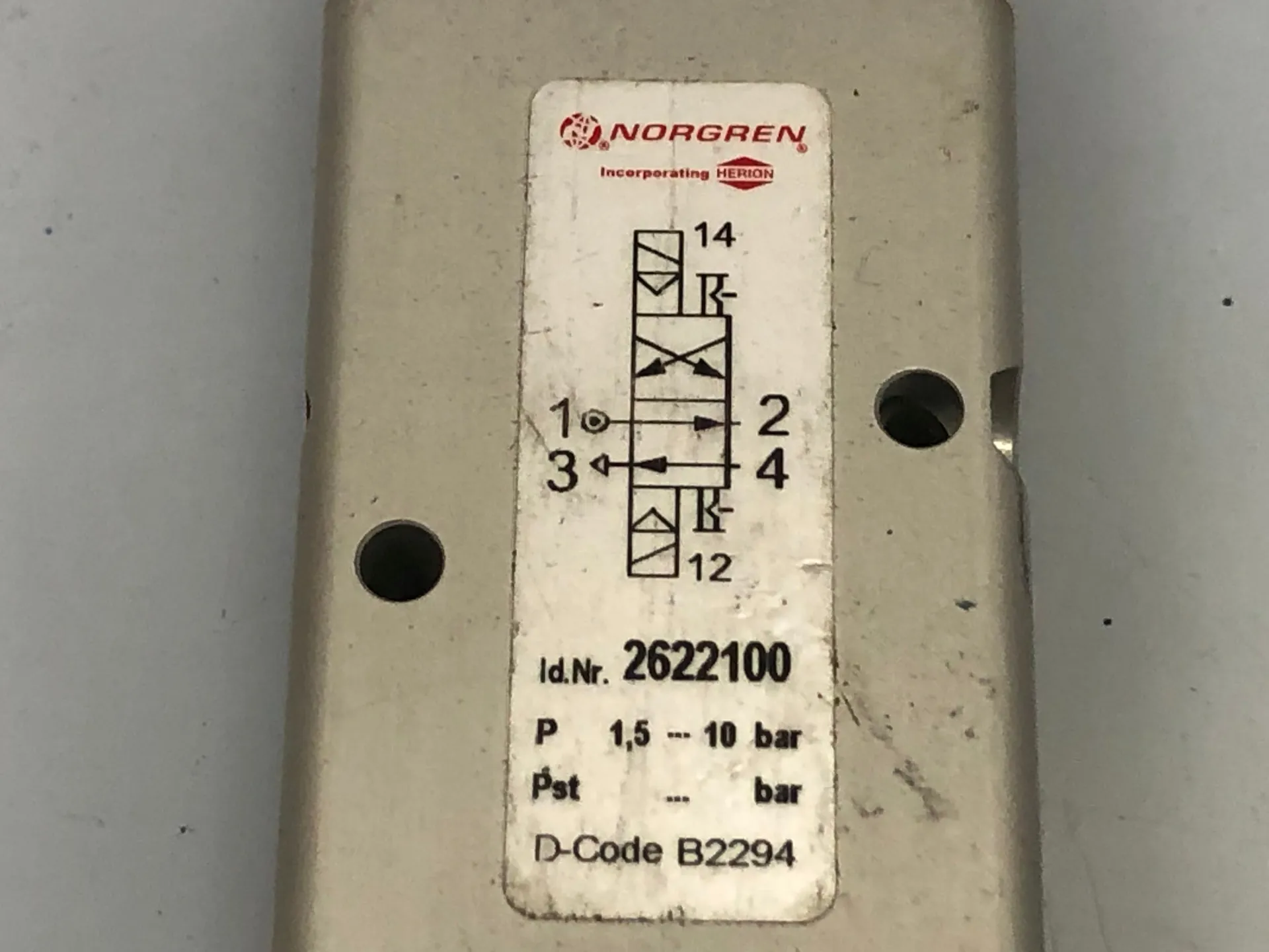 1x Norgren Herion 2622100 Solenoid Valve 24V DC 3/2-Way Pneumatic Valve - Thumbnail 4