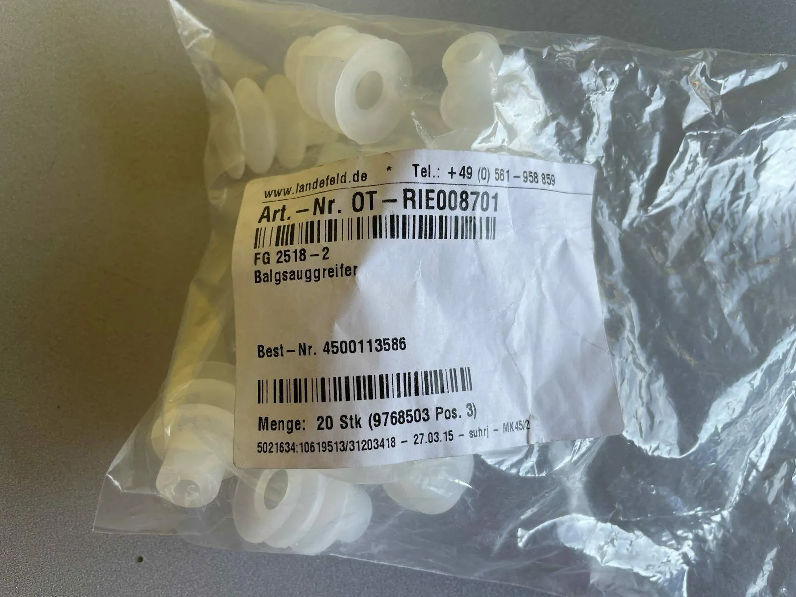Lot of 54 Schmalz FG-20-SI-55-N016 Vacuum Pad – Ø20mm, Silicone, Flat Grip Cup 10.01.06.00059 - Thumbnail 6