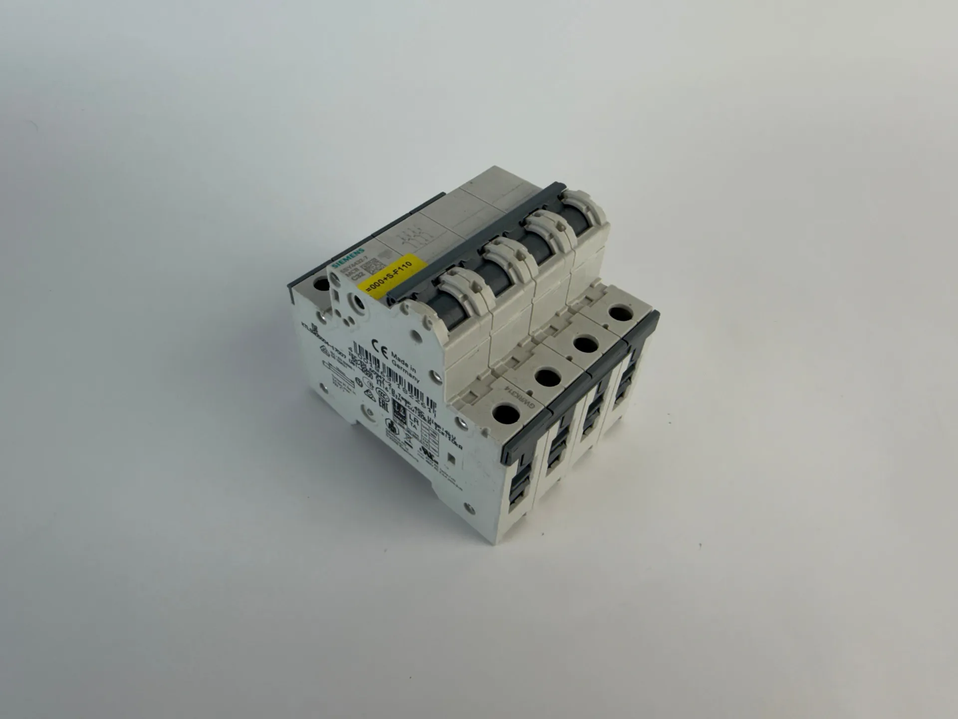 Siemens 5SY4432-7 4 Pole MCB C32 32A Circuit Breaker 10kA 400V AC - Thumbnail 3