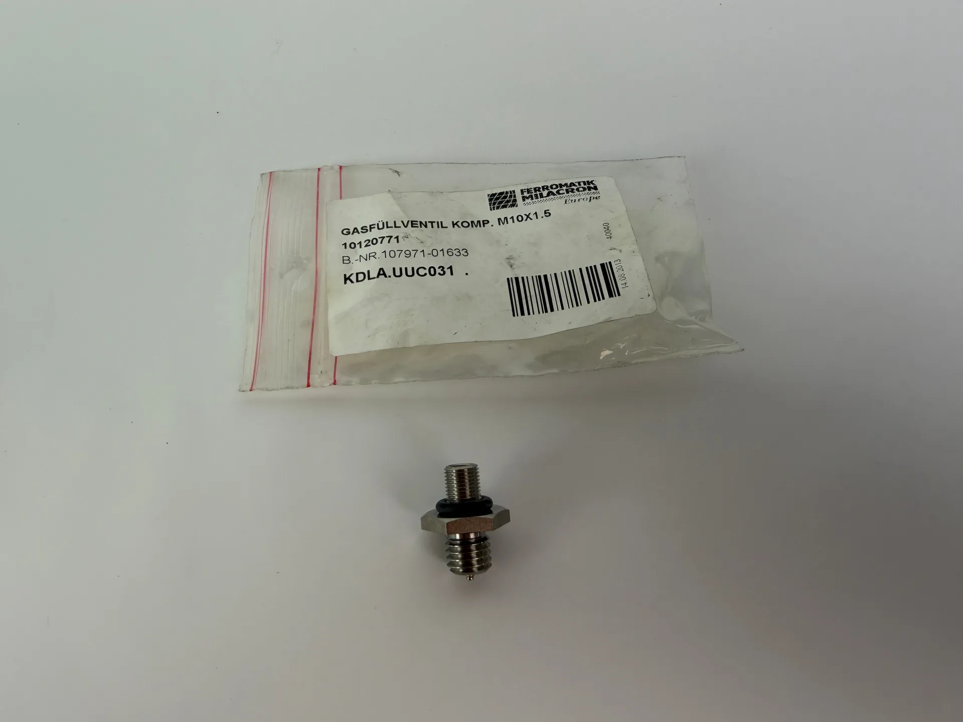 Ferromatik Milacron Gas Filling Valve M10x1.5 10120771 Injection Molding Part - Thumbnail 2