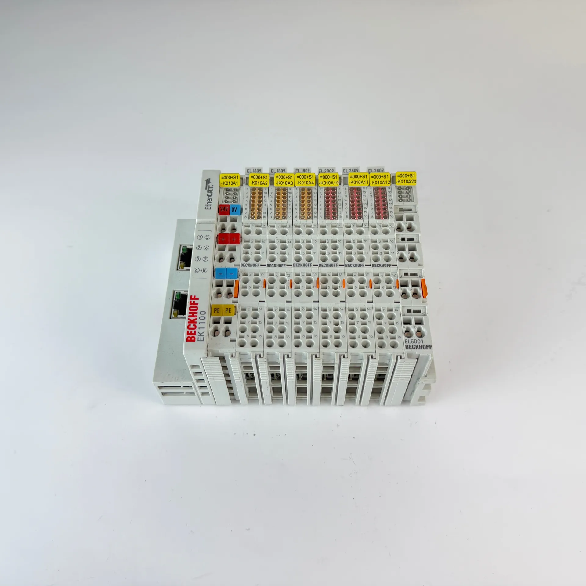 Beckhoff EK1100 EtherCAT Coupler w/ 3x EL1809 3x EL2809 I/O Modules - Image 1