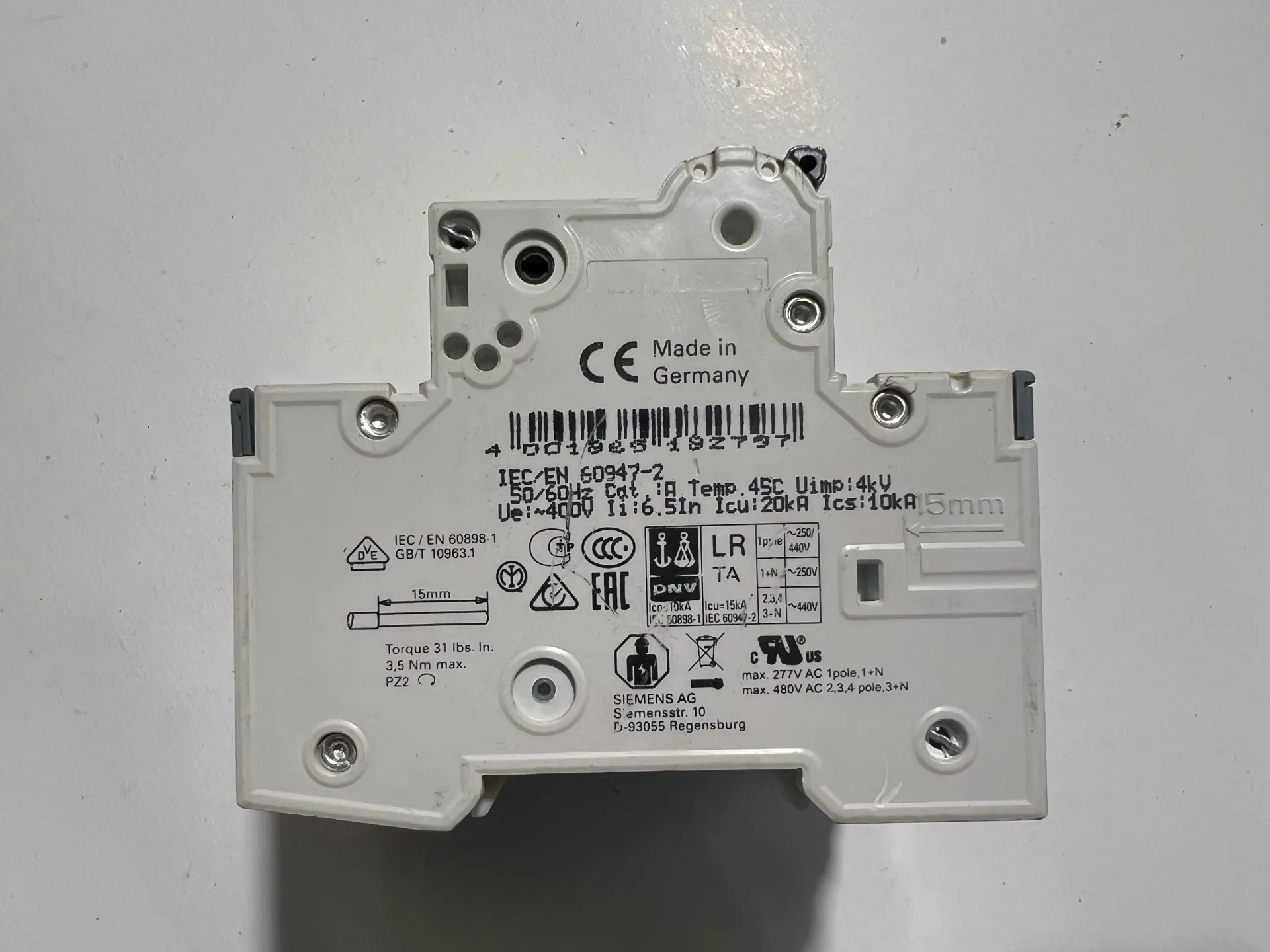 Siemens 5SY4632-7 MCB C32 Circuit Breaker - Thumbnail 3