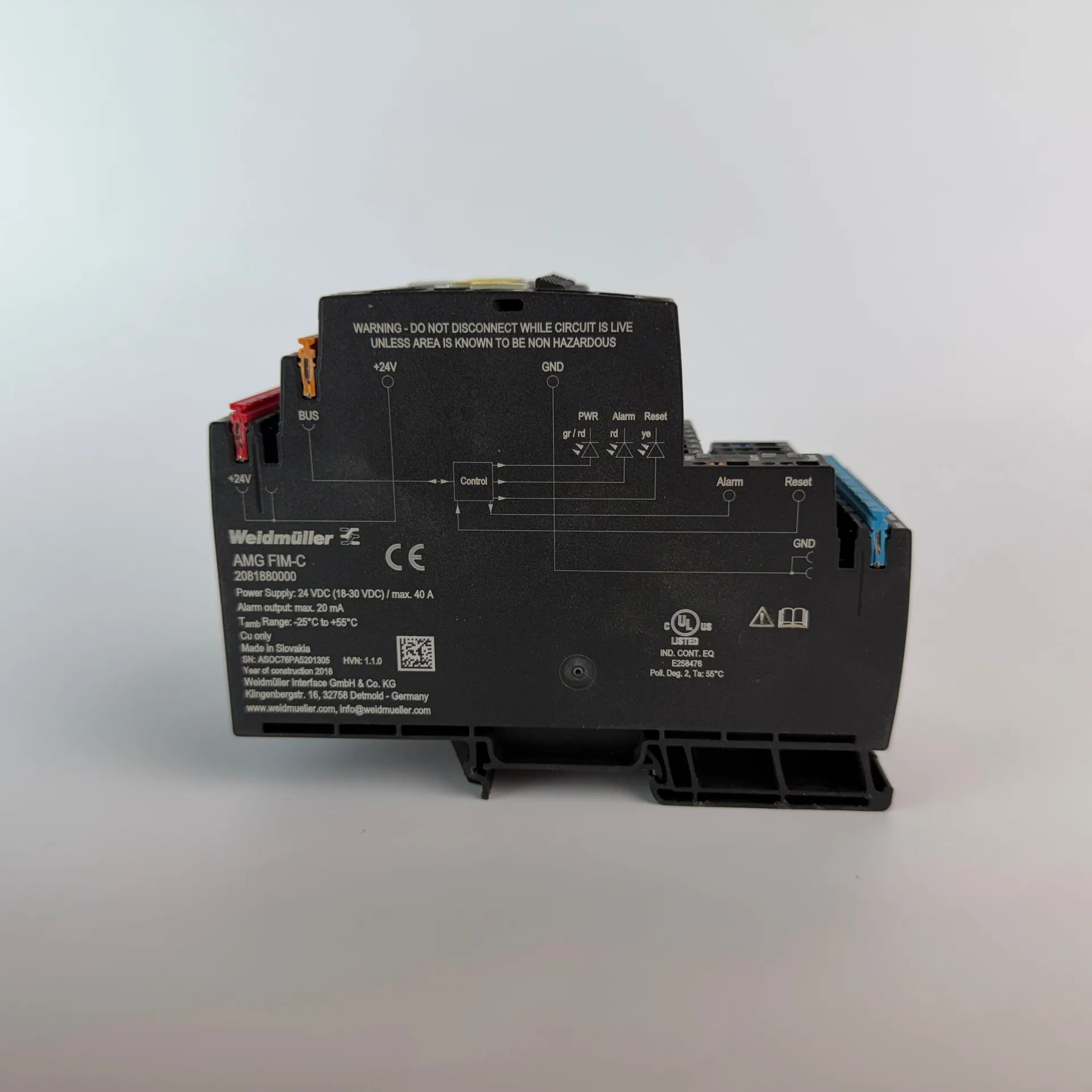 Weidmuller AMG FIM-C 2081880000 24VDC 40A Power Supply Interface Module - Thumbnail 2