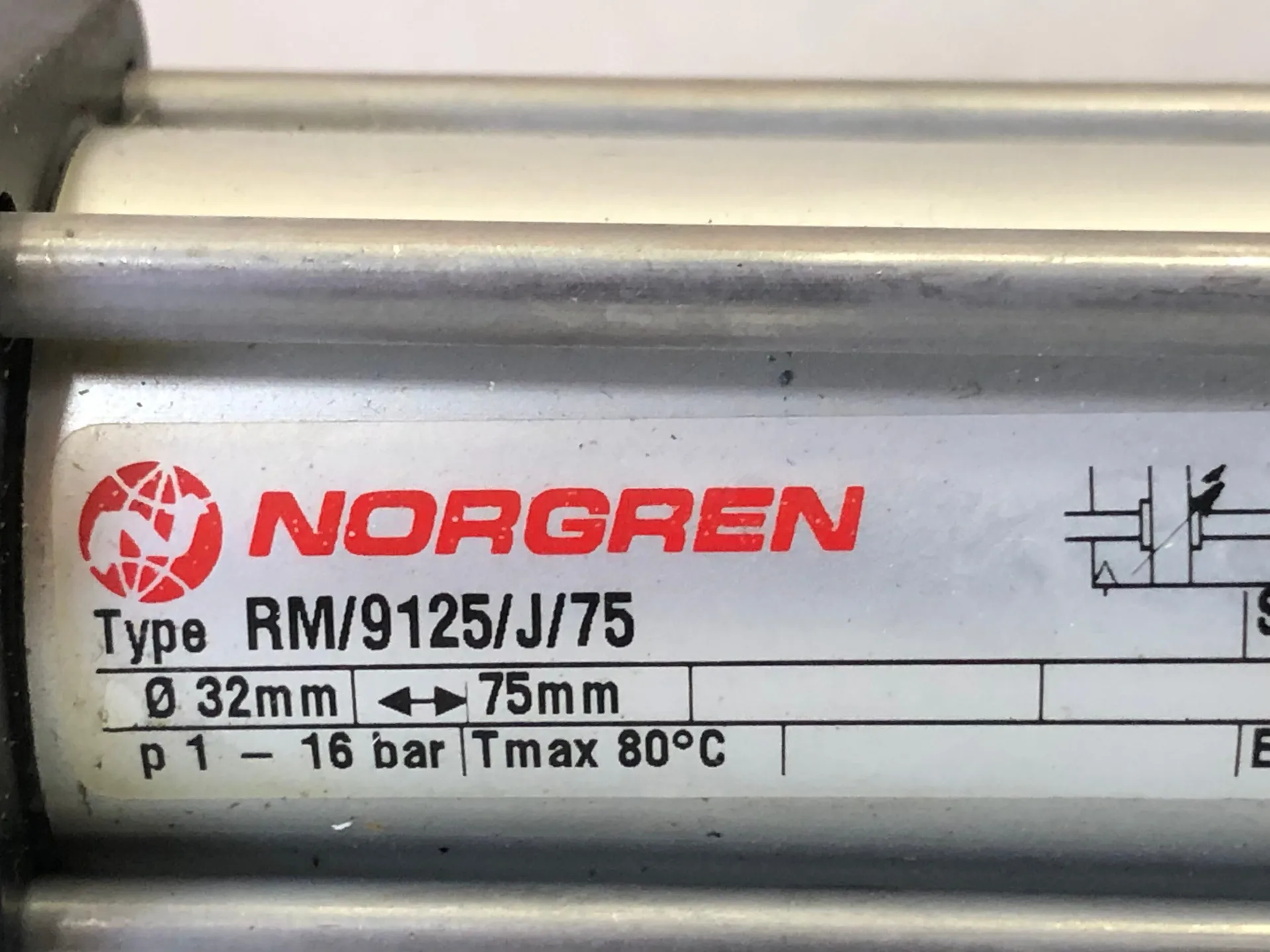 NORGREN RM/9125/J/75 Pneumatic Tie‑Rod Cylinder - Thumbnail 3
