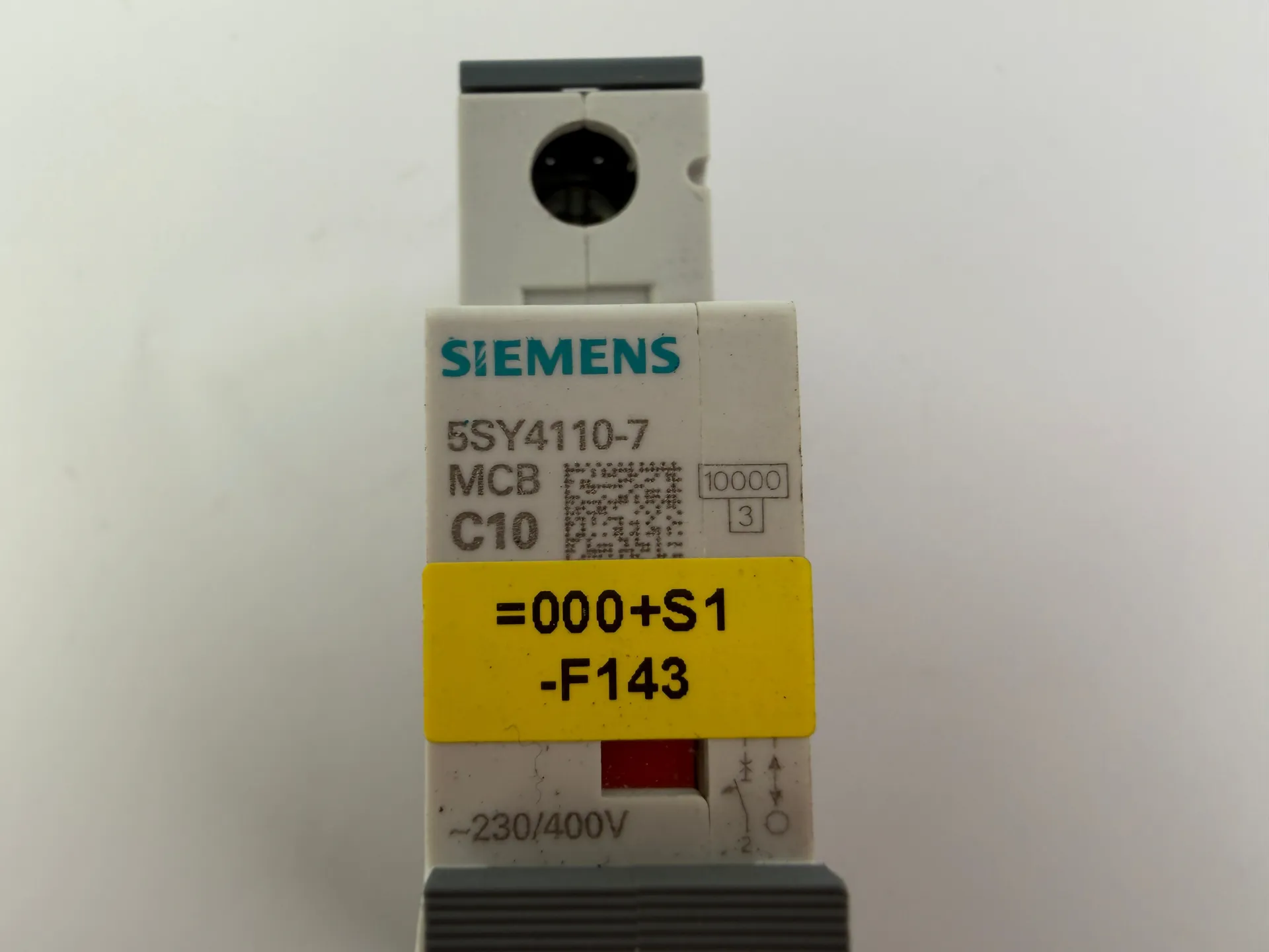1x Siemens 5SY4110-7 Miniature Circuit Breaker MCB C10 1P 10A 230/400V - Thumbnail 3