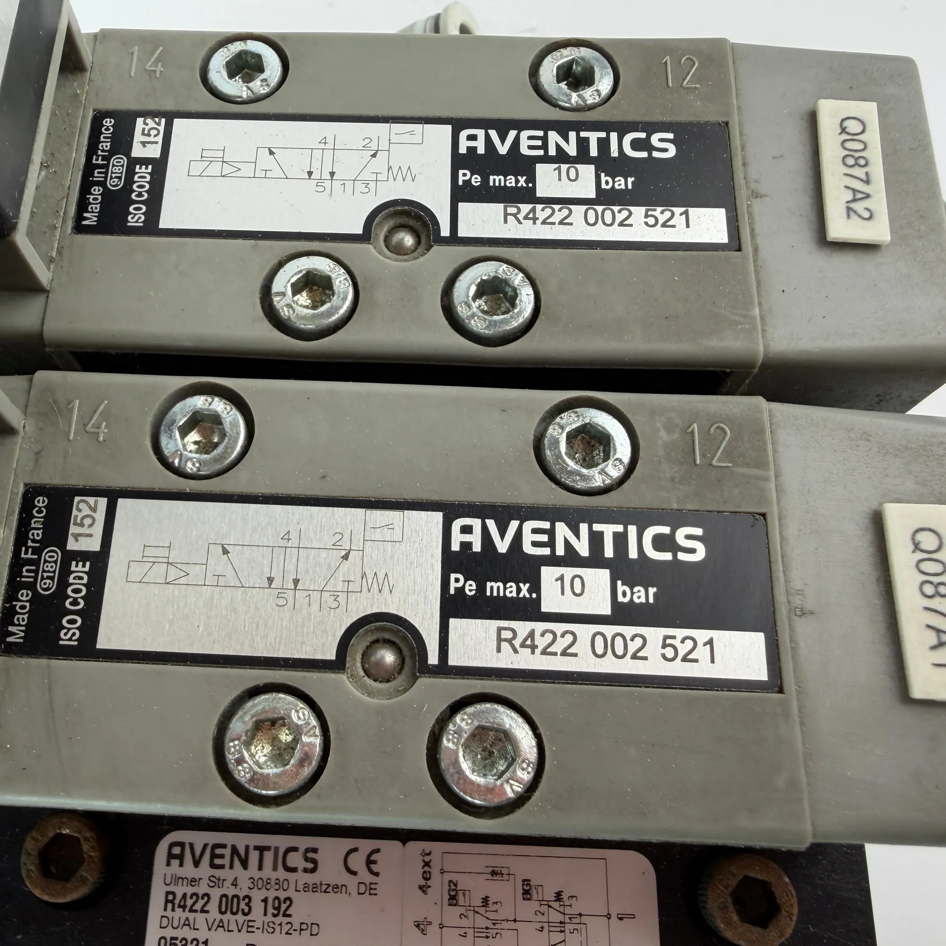 AVENTICS R422002521 Dual 5/2 Valve Island R422003192 + Sensors + Coils - Image 1
