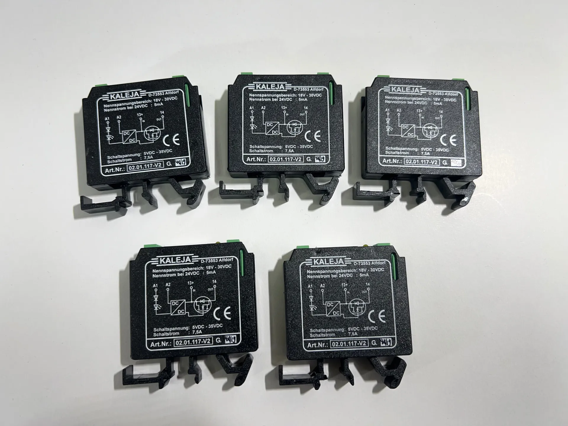 5x Kaleja 02.01.117-V2 Electronic Load Relay, 18–30 VDC – Lot of 5 - Image 1