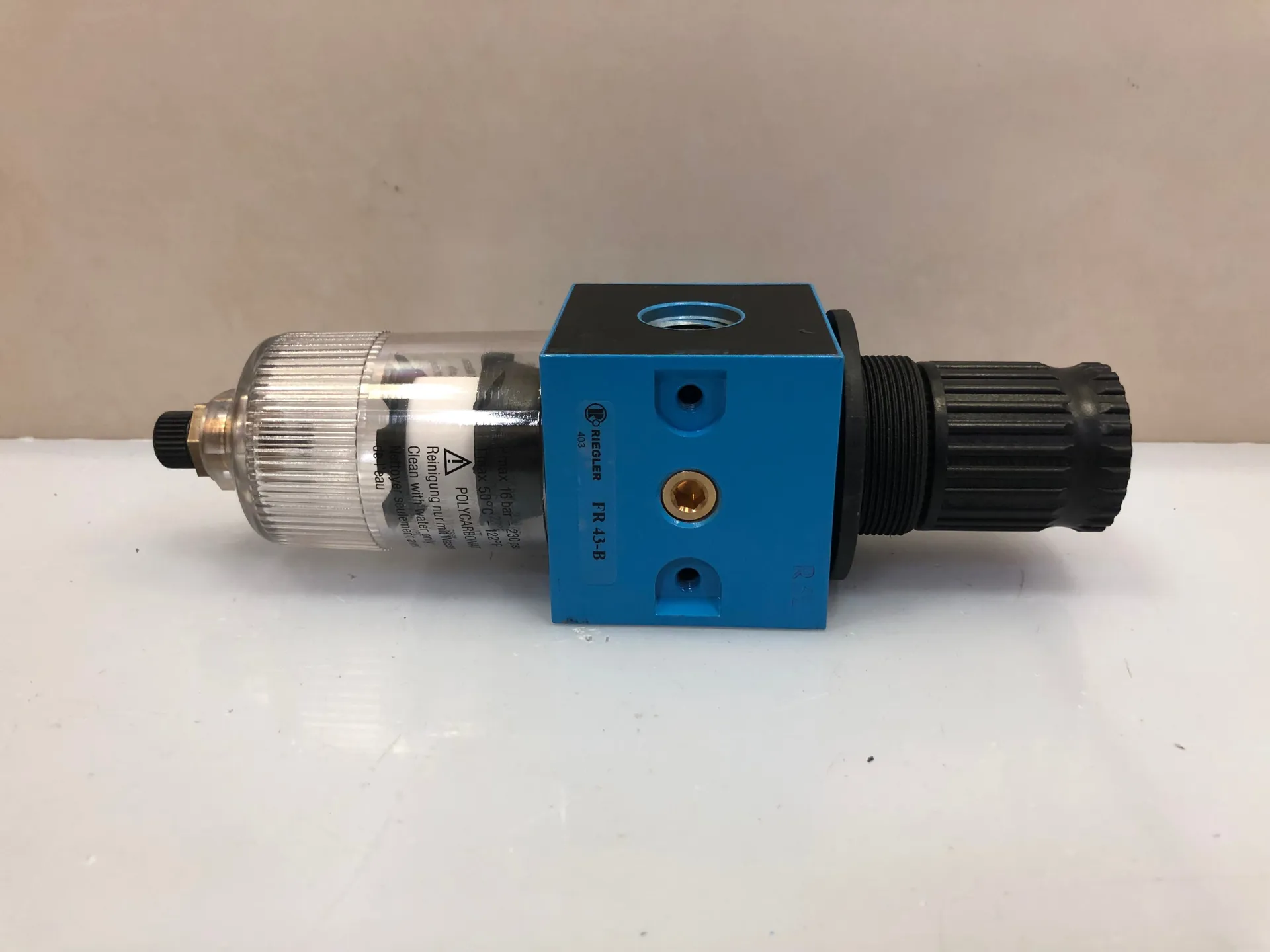New Riegler FR 43-B Compressed Air Filter – G 1/2" Inlet, High-Performance Filtration - Thumbnail 2