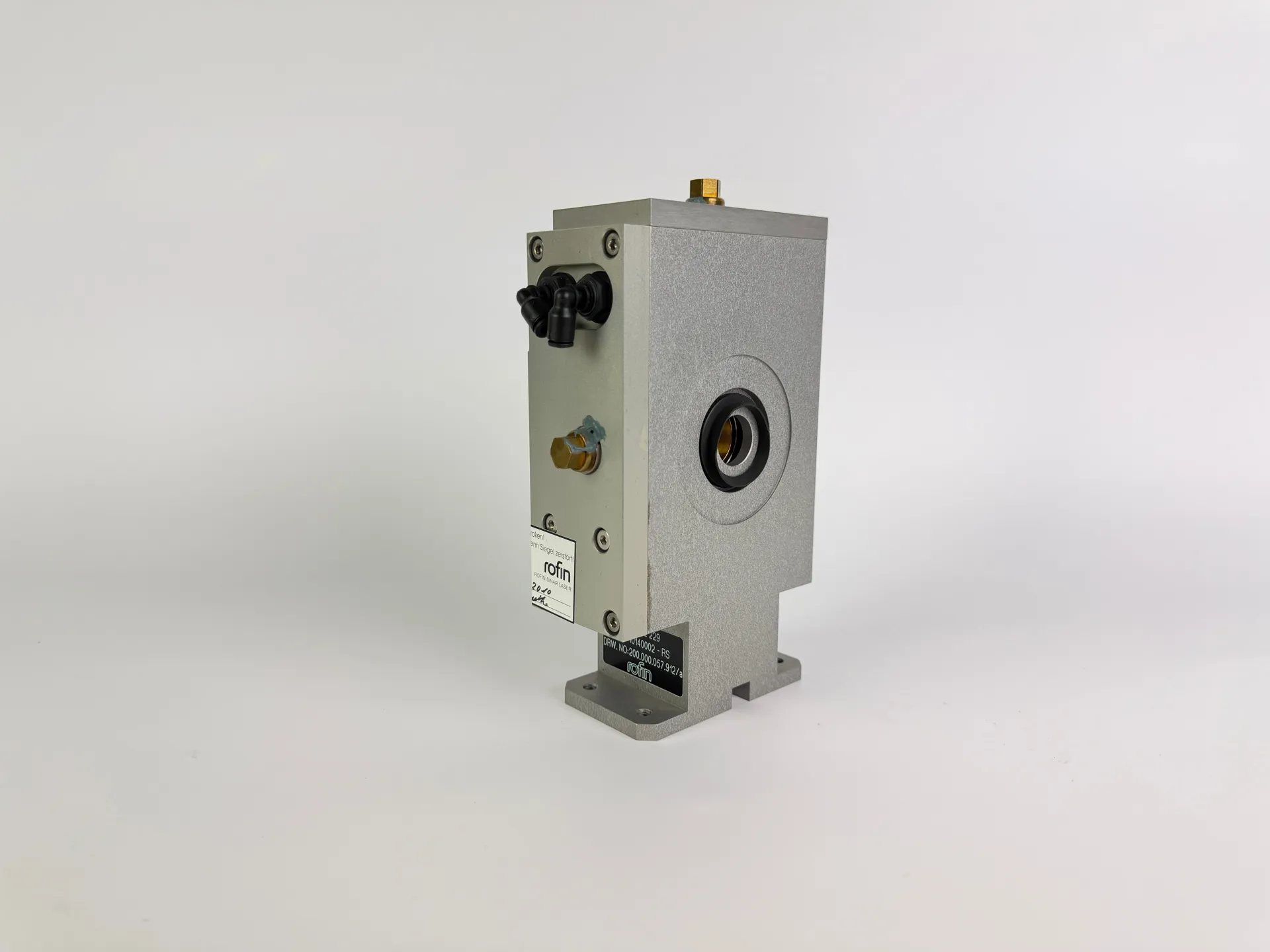 1x Rofin 101 112 229 Cooled Laser In-Beam Focuser Lens / Filter Module - Thumbnail 2