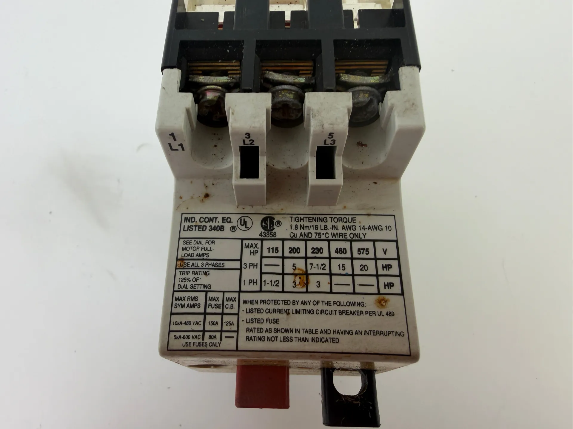 Allen-Bradley 140-MN-2500 Motor Circuit Protector 25A 690V AC3 Ser B - Thumbnail 5