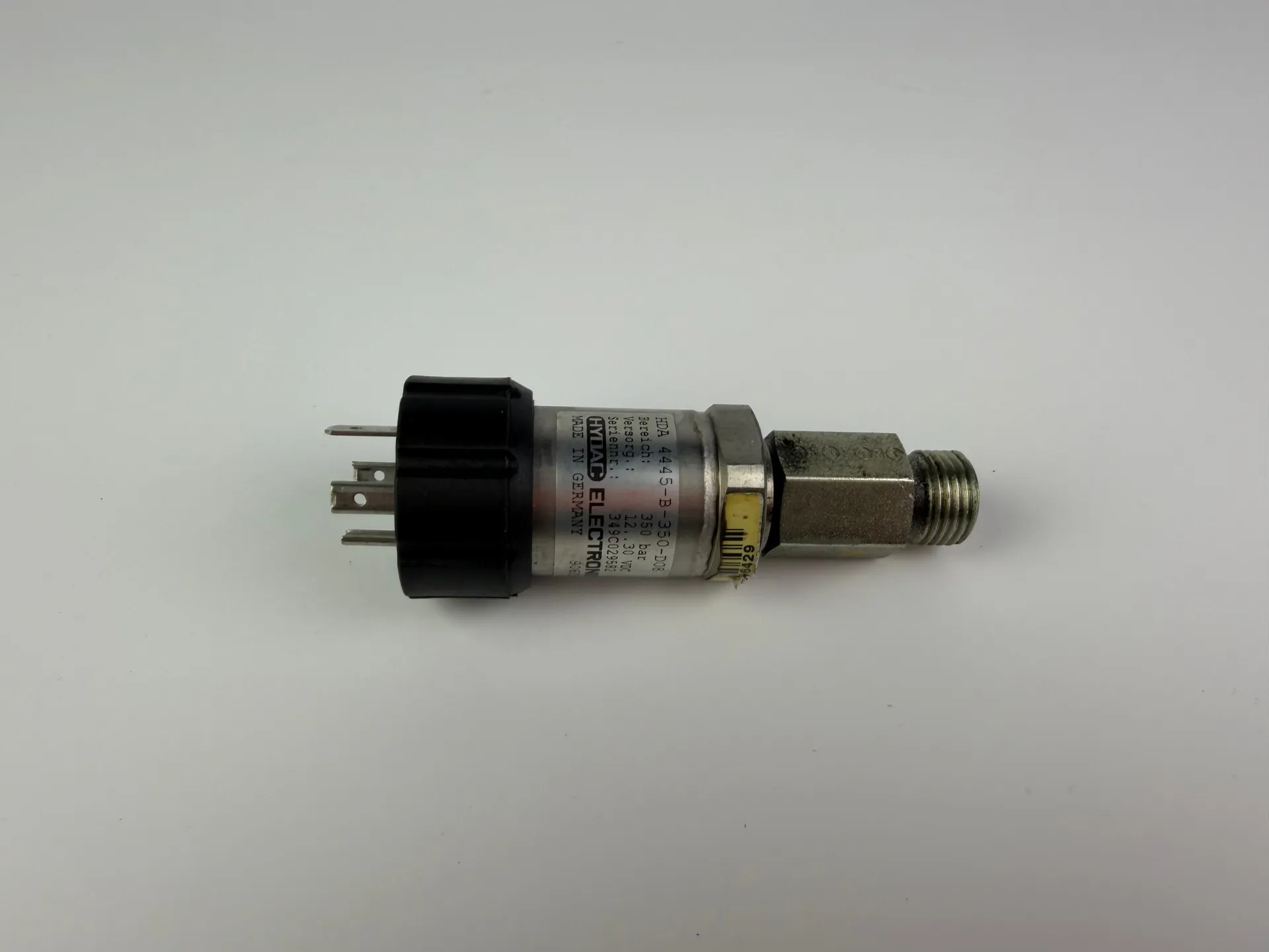 1x HYDAC Hydraulic Pressure Sensor 200 Bar, HDA 4445-B-200-D08 - Image 1