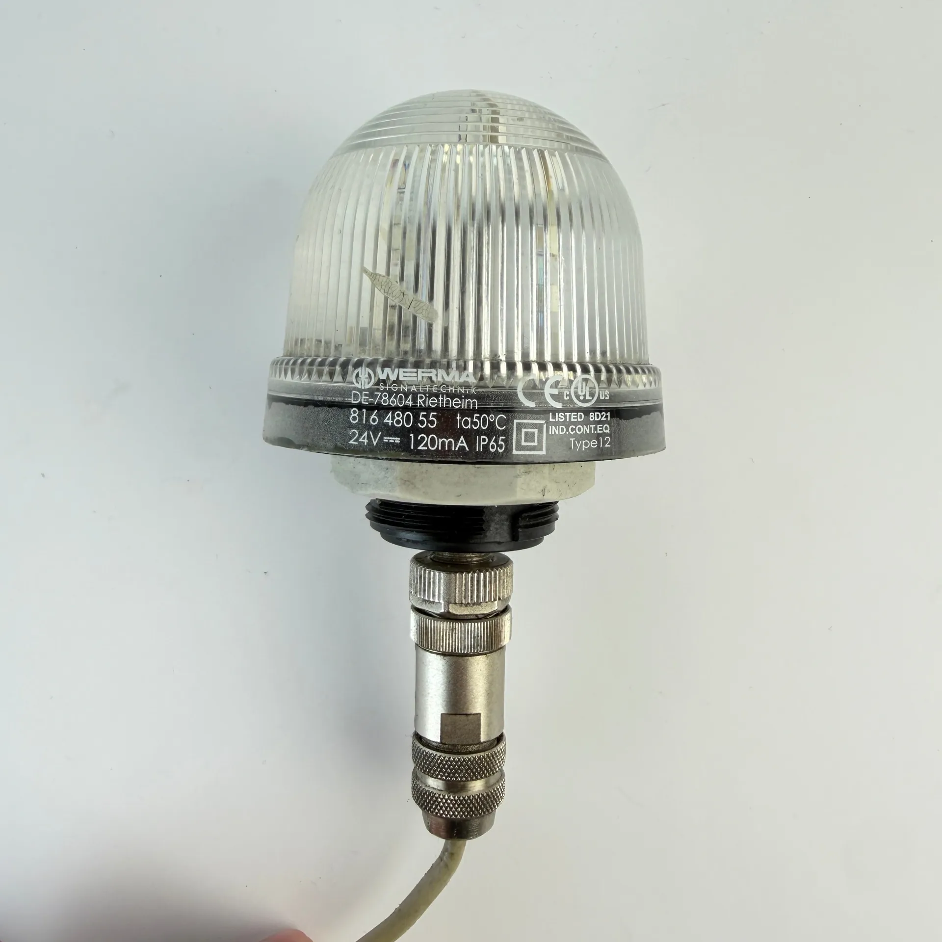 Lot of 7 WERMA 816.480.55 LED Permanent Multicolor Beacons 24VDC IP65 Type 12 - Thumbnail 3
