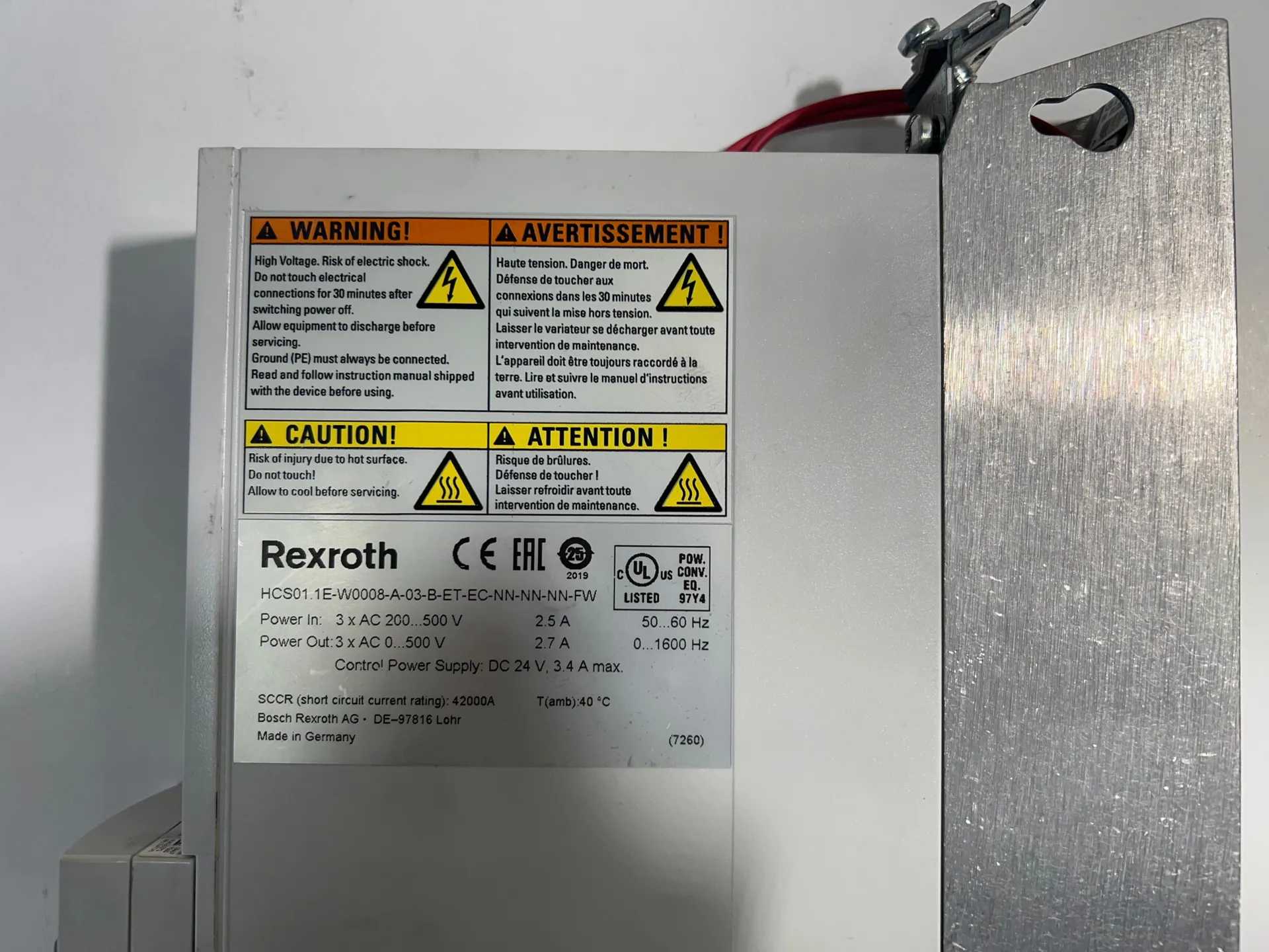 1x Rexroth HCS01.1E-W0008-A-03-B-ET-EC-NN-NN-NN-FW Drive Controller Tested - Thumbnail 6