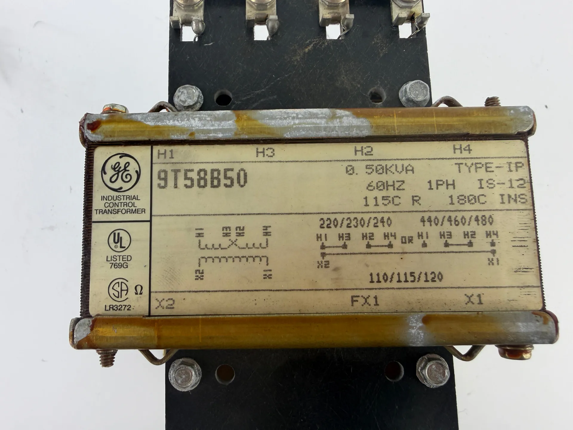GE 9T58B50 Industrial Control Transformer 0.5 kVA 220-480V to 110-120V - Thumbnail 4