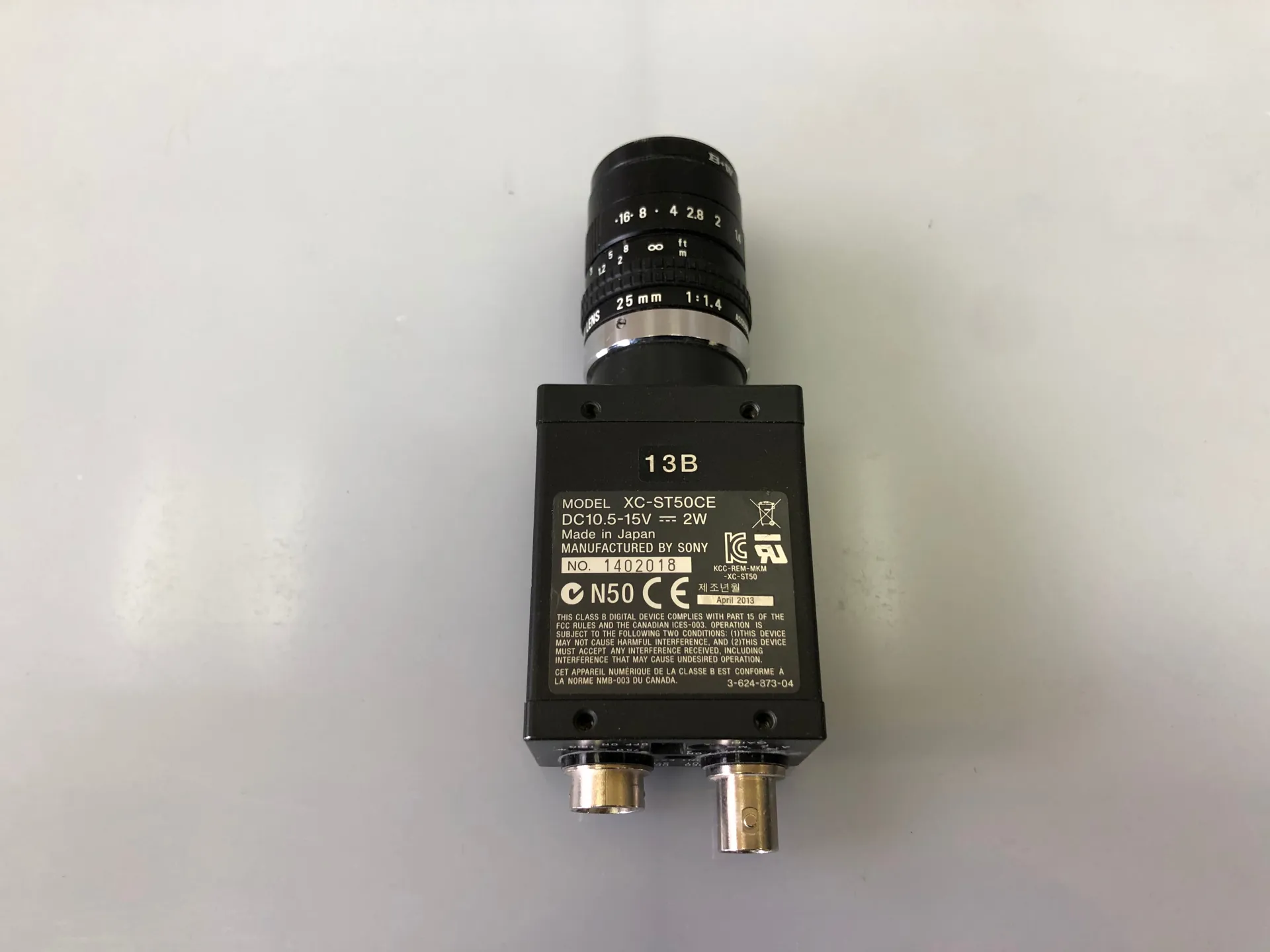 SONY XC-ST50CE CCD Video Camera Module with Pentax 25mm f/1.4 Lens - Thumbnail 3