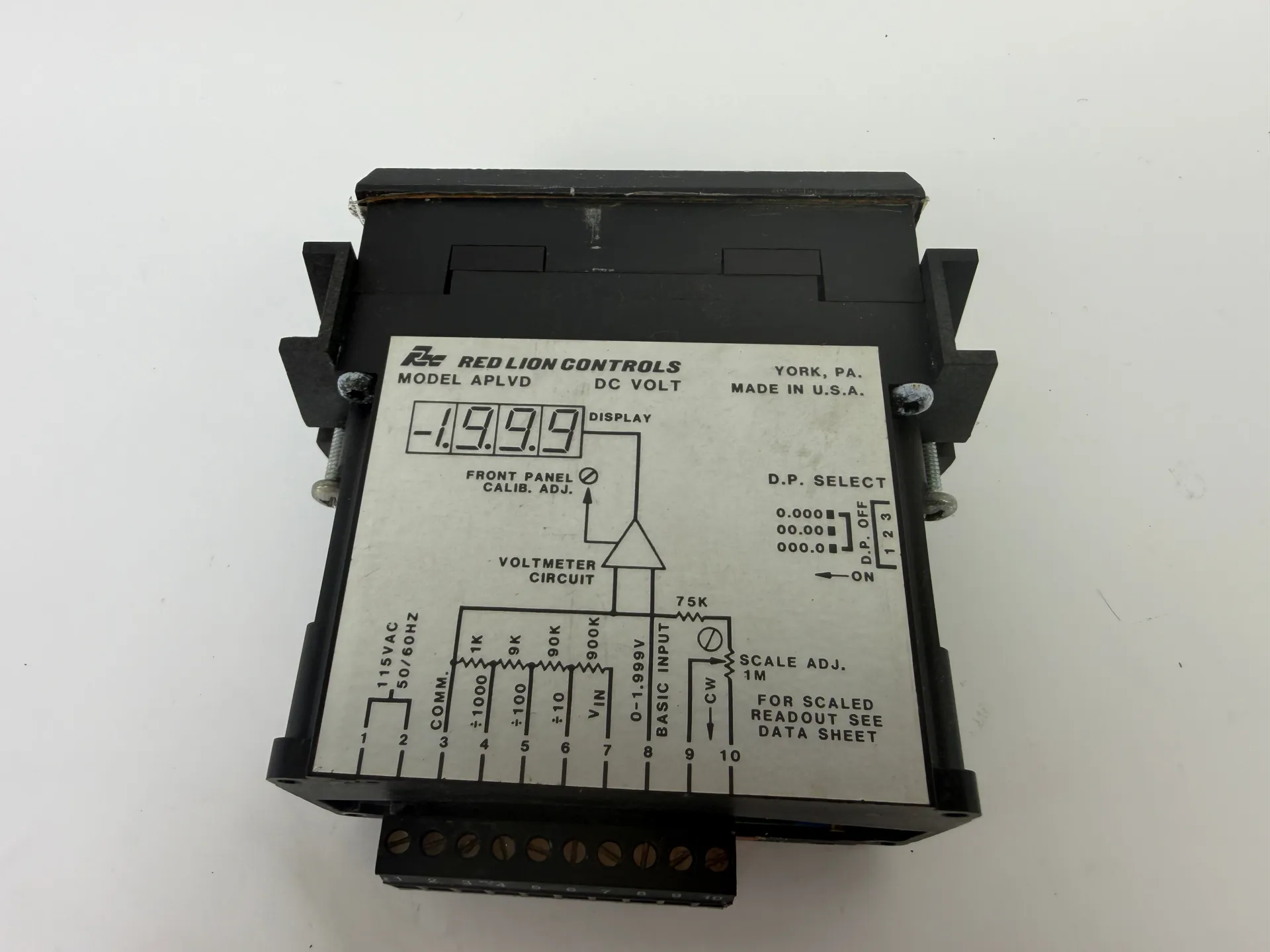 Red Lion APLVD400 Panel Meter DC Voltmeter Digital Display APLVD USA - Thumbnail 5