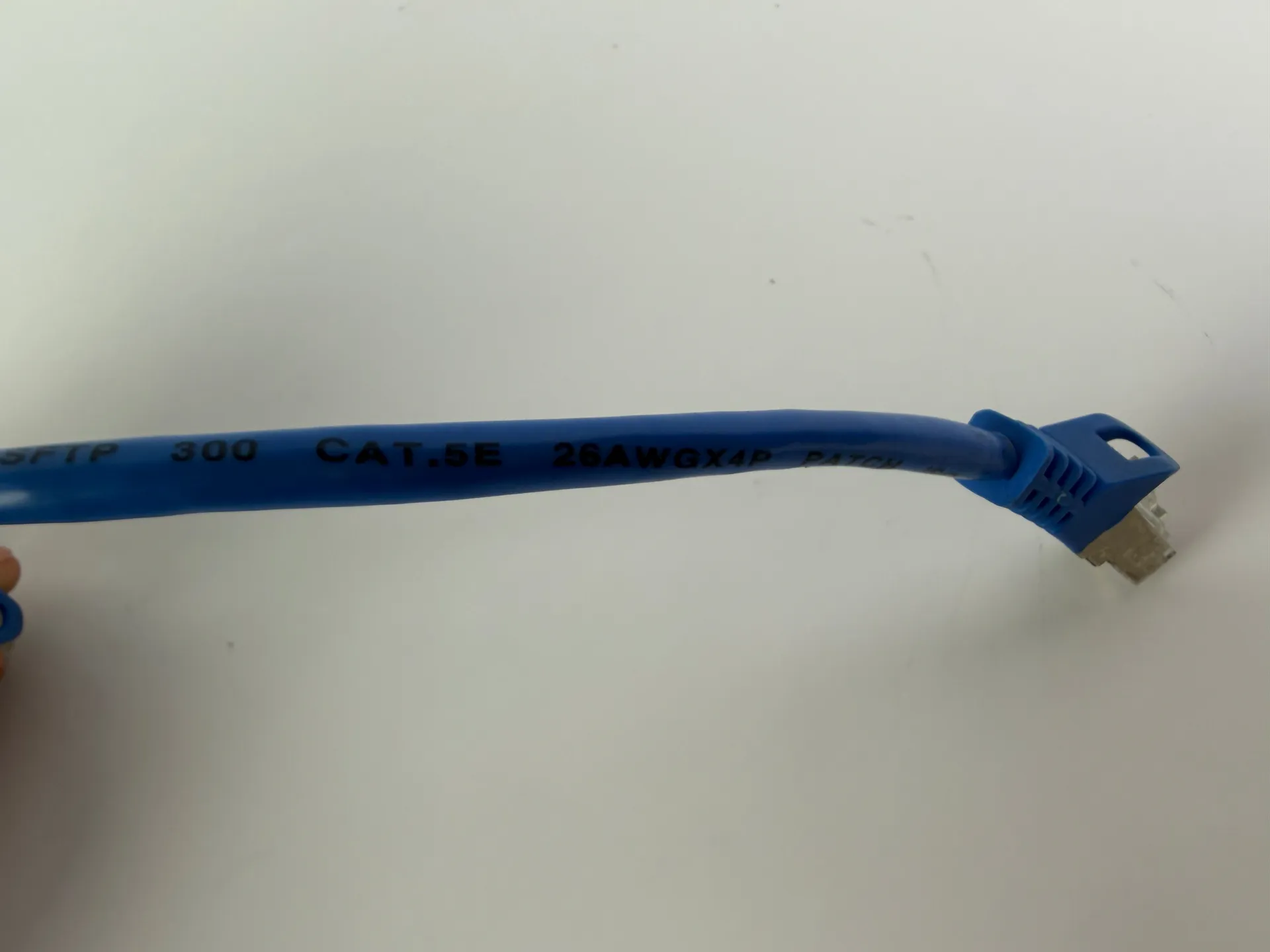 1x Inline CAT5e SFTP Ethernet Patch Cable 0.25m RJ45 Shielded 26AWG Blue 300MHz - Thumbnail 6