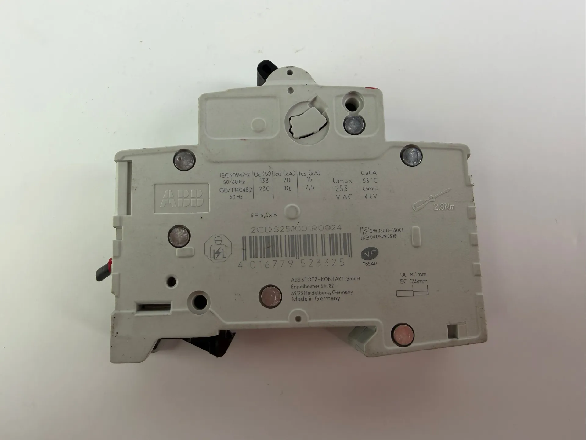 ABB S201-C2 Circuit Breaker 2A 1-Pole 6kA 2CDS251001R0024 - Thumbnail 4