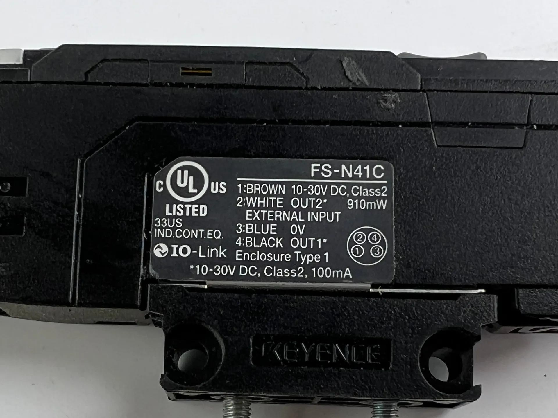 Keyence FS-N41C Fiber Optic Amplifier + 2 Sensor Heads + 190cm Cable (No Plastic Cover) - Thumbnail 4
