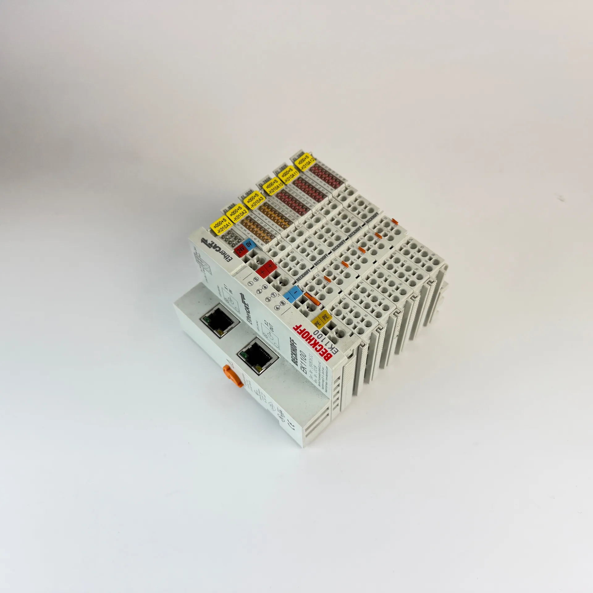 Beckhoff EK1100 EtherCAT Coupler w/ 2x EL1809 & 3x EL2809 I/O Modules - Image 1