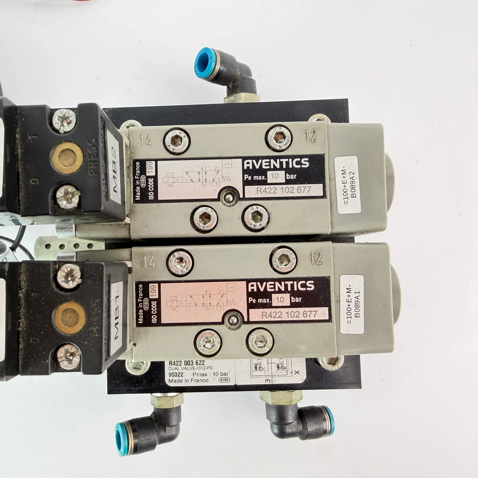 1x AVENTICS Dual 5/2 Valve R422 102 677 Valve Island R422 003 622 Coils Sensors - Thumbnail 4