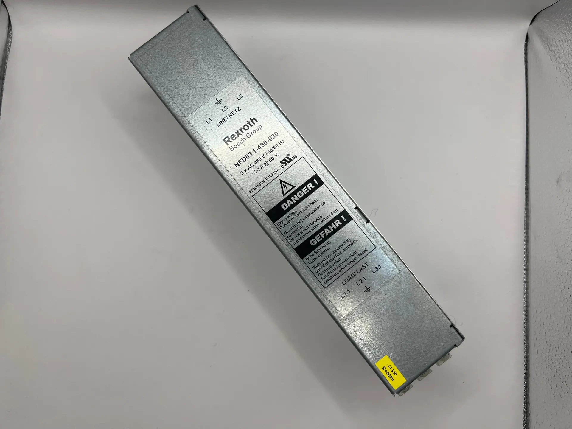 1x Rexroth NFD03.1-480-030 Servo Drive EMC Main Line Filter 480V AC 3-Phase 30A