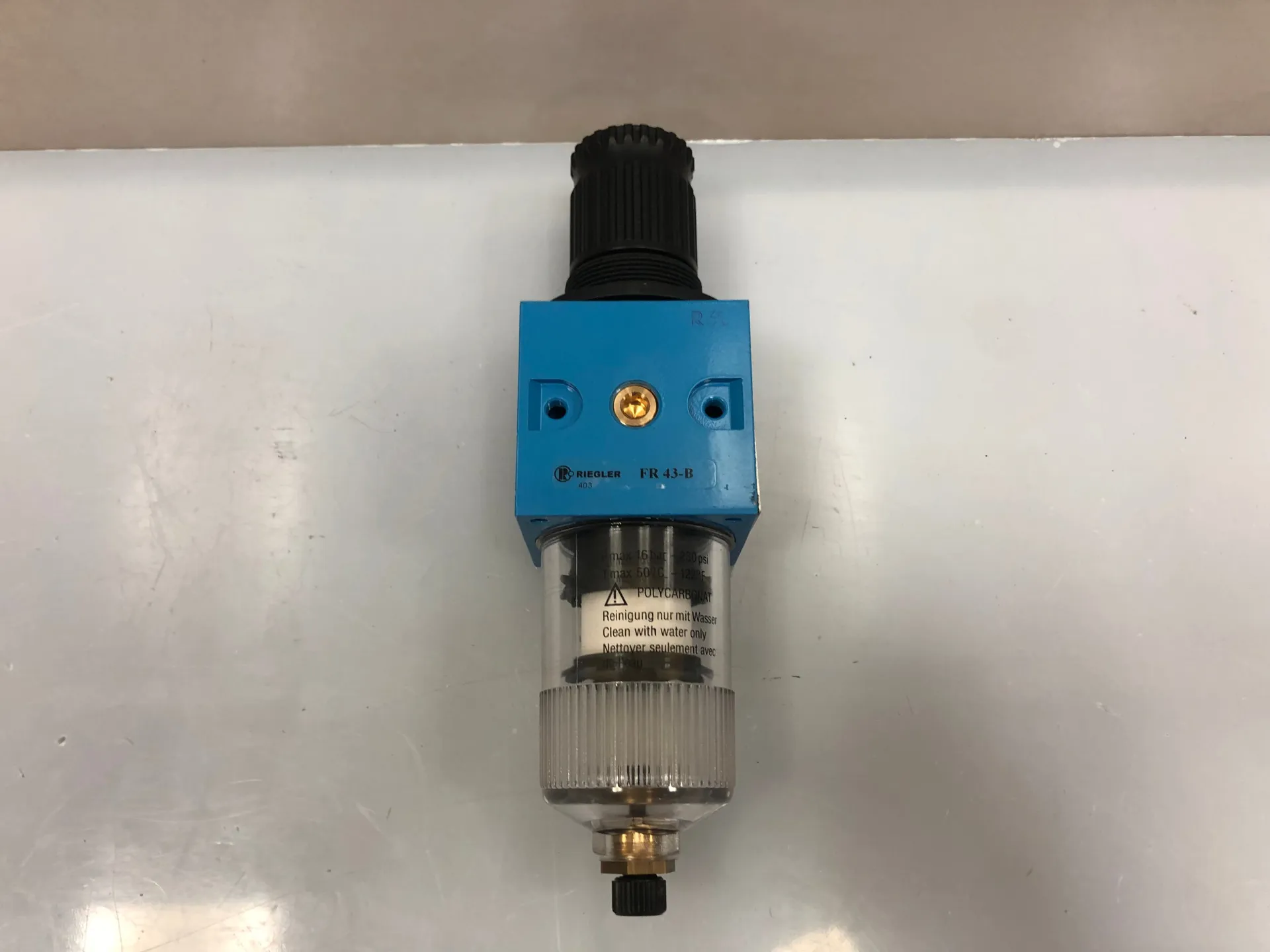 New Riegler FR 43-B Compressed Air Filter – G 1/2" Inlet, High-Performance Filtration - Image 1