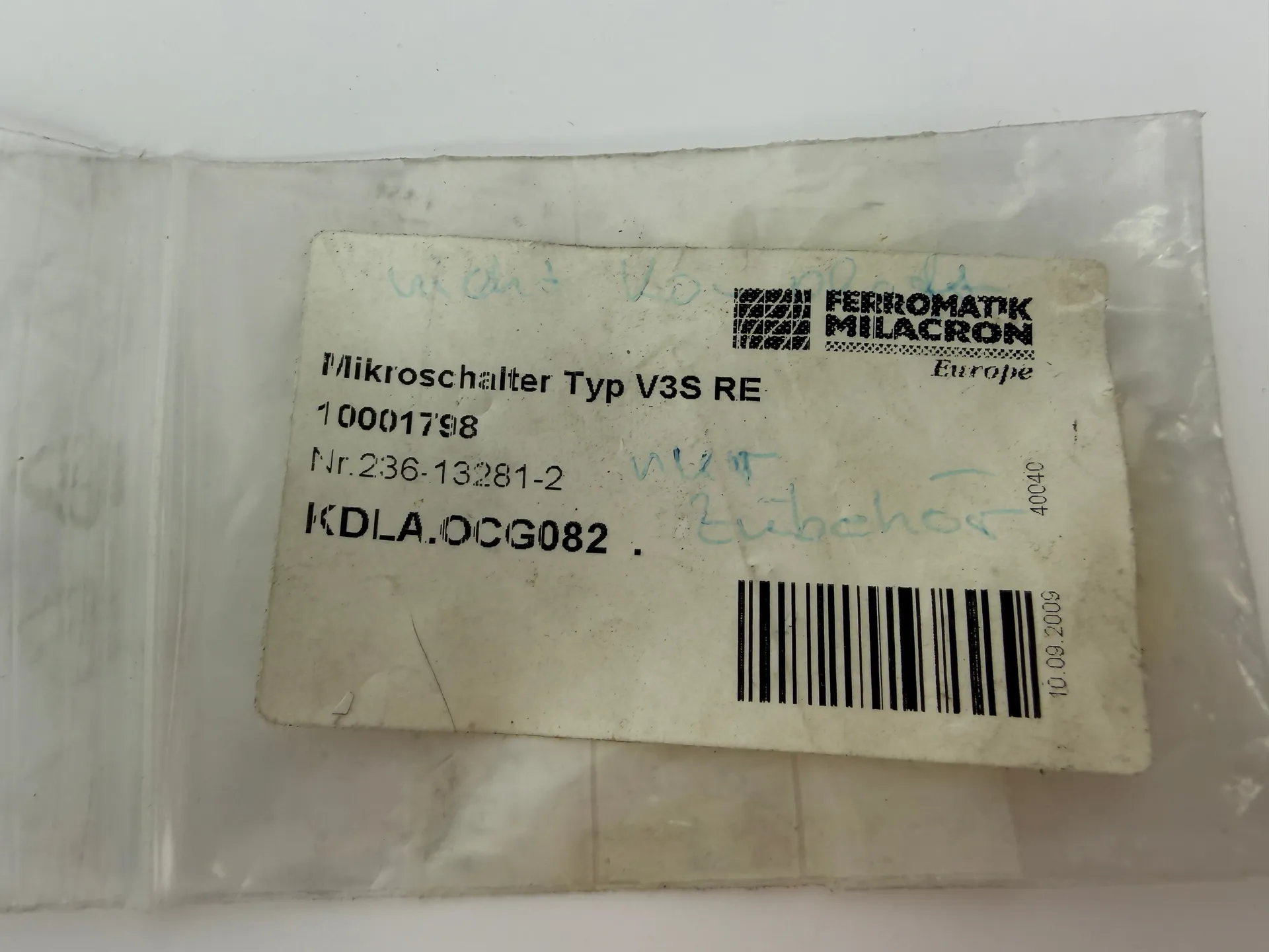Ferromatik Milacron Mikroschalter V3S RE 10001798 Industrial Micro Switch Kit