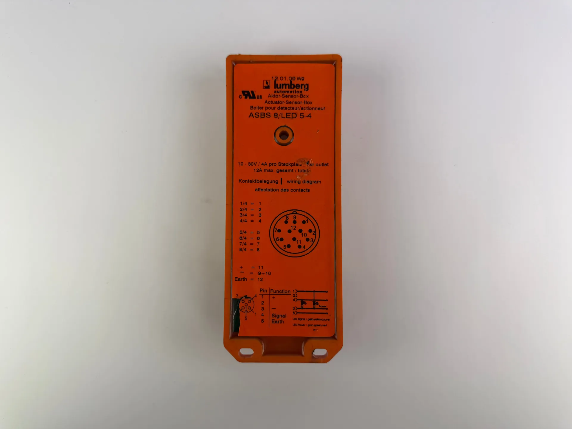 Lumberg Automation ASBS 8/LED 5-4 Sensor Actuator Box – 8-Port, LED, M12 - Thumbnail 5