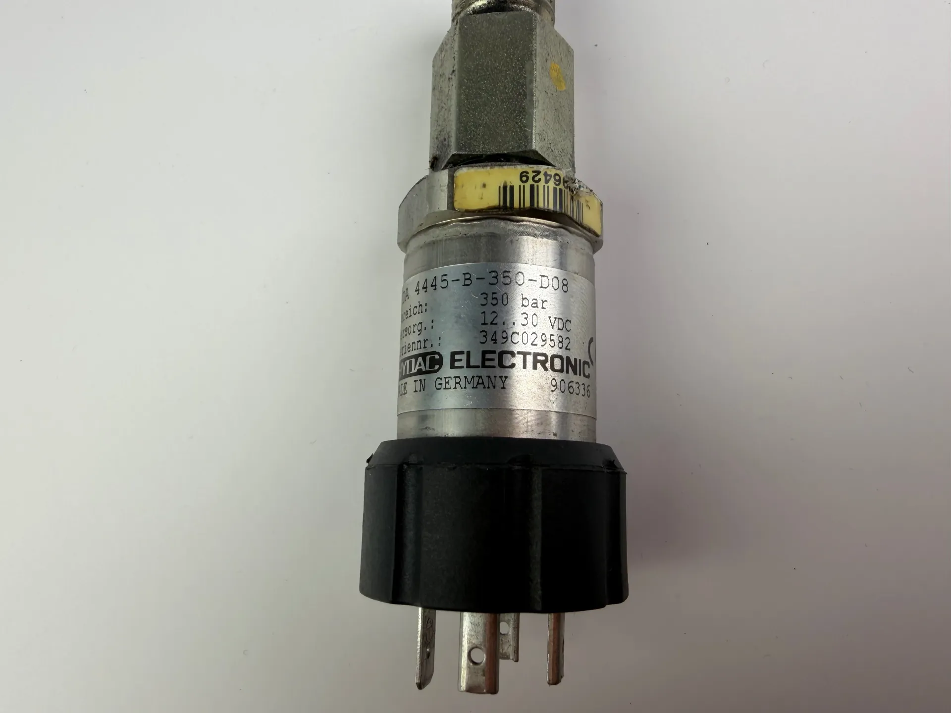 1x HYDAC Hydraulic Pressure Sensor 200 Bar, HDA 4445-B-200-D08 - Thumbnail 4