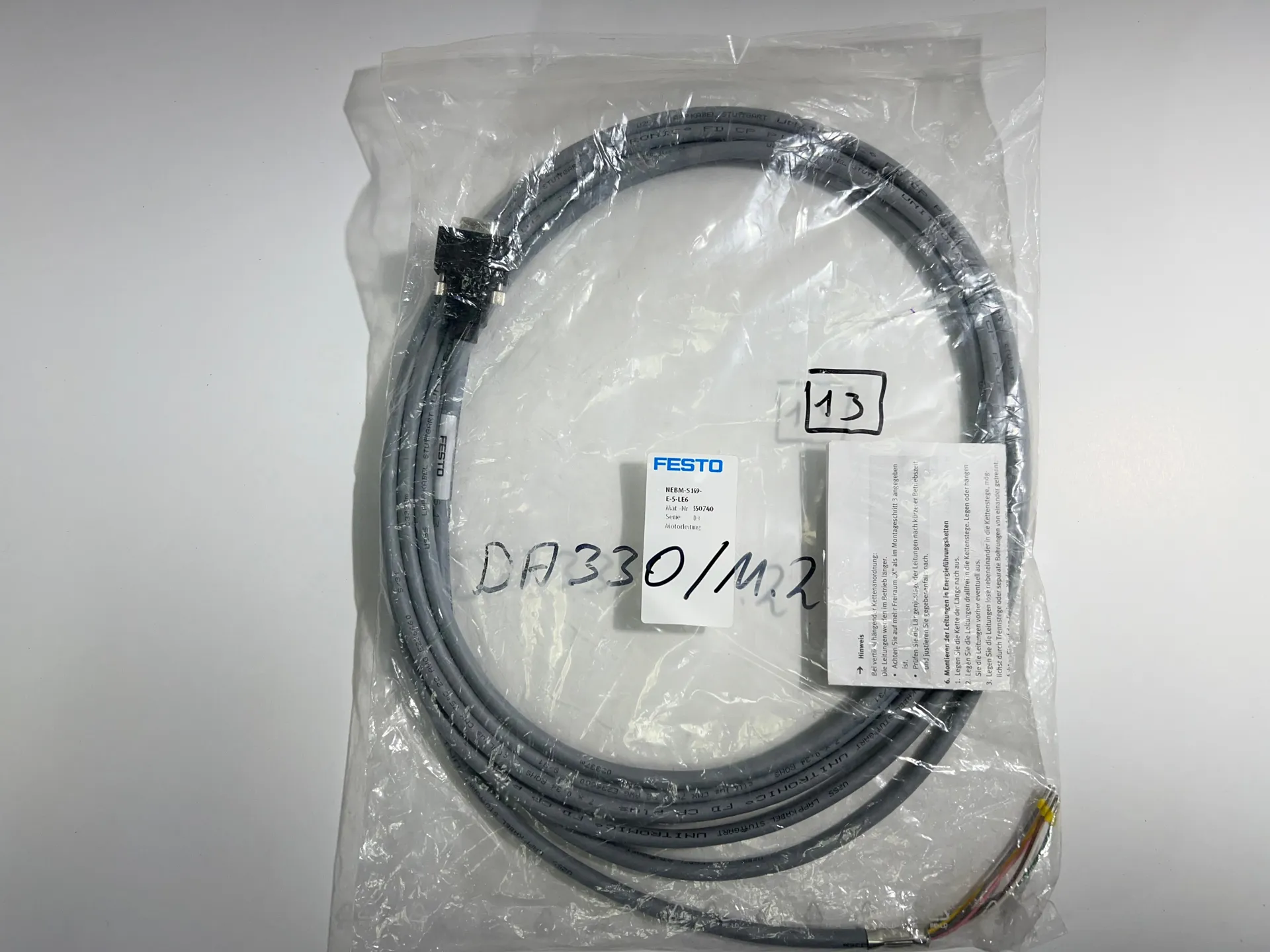 Festo NEBM-S169-E-5-LE6 Connecting Cable 550740 - Image 1