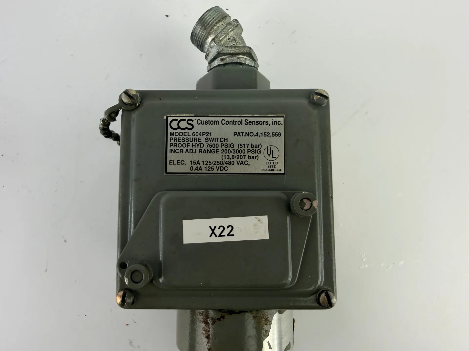 Custom Control Sensors 604P21 Pressure Switch 200-3000 PSIG CCS - Thumbnail 8