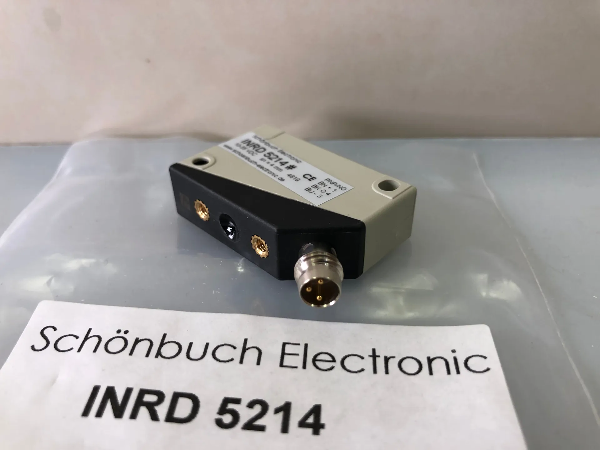 Schonbuch INRD 5214 Inductive Proximity Sensor – 10–30V DC, M12, Flush Mount - Image 1