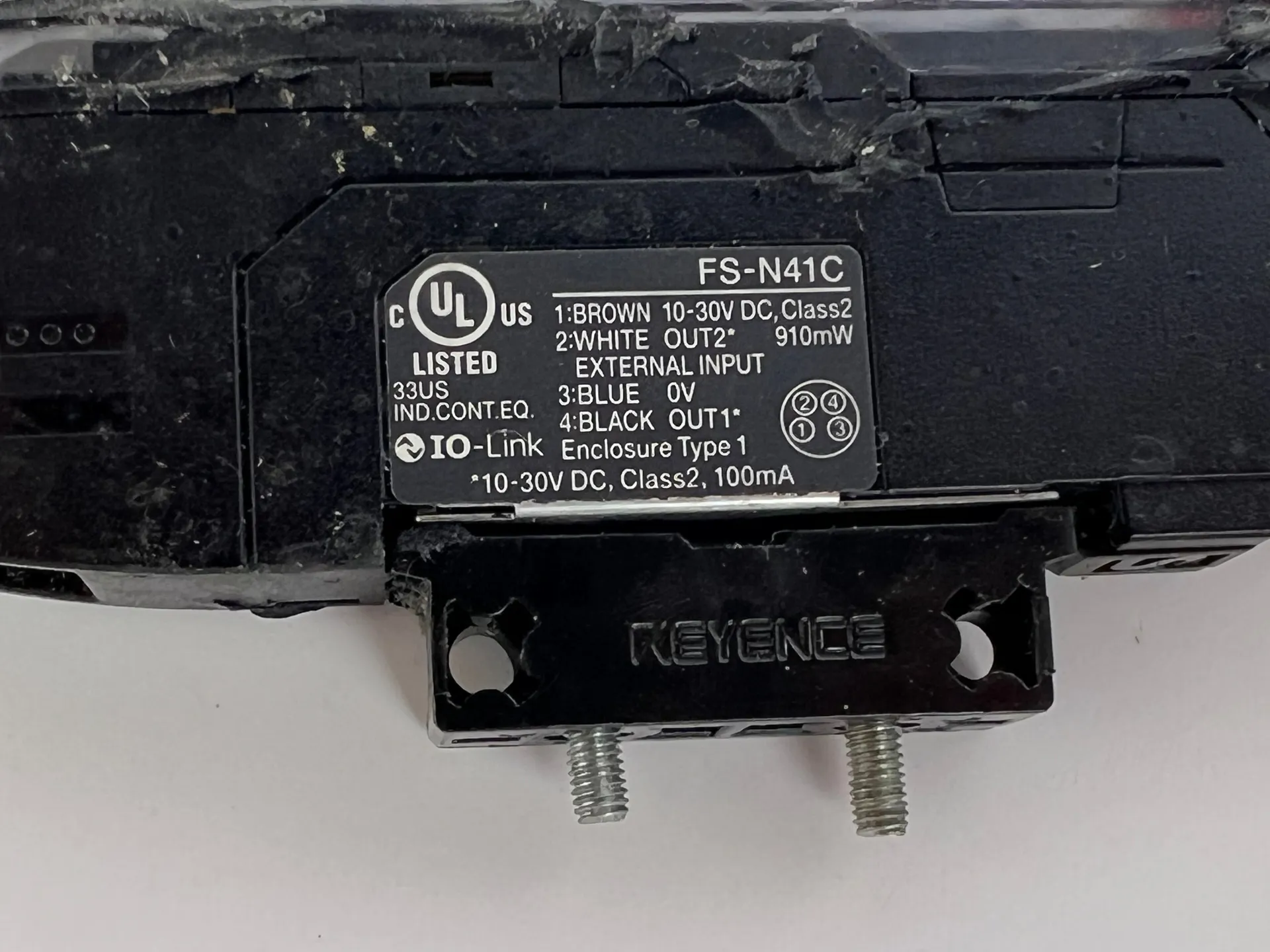 Keyence FS-N41C Fiber Sensor Amplifier + 2x FU-54TZ Fiber Units + 220cm Cable - Thumbnail 3