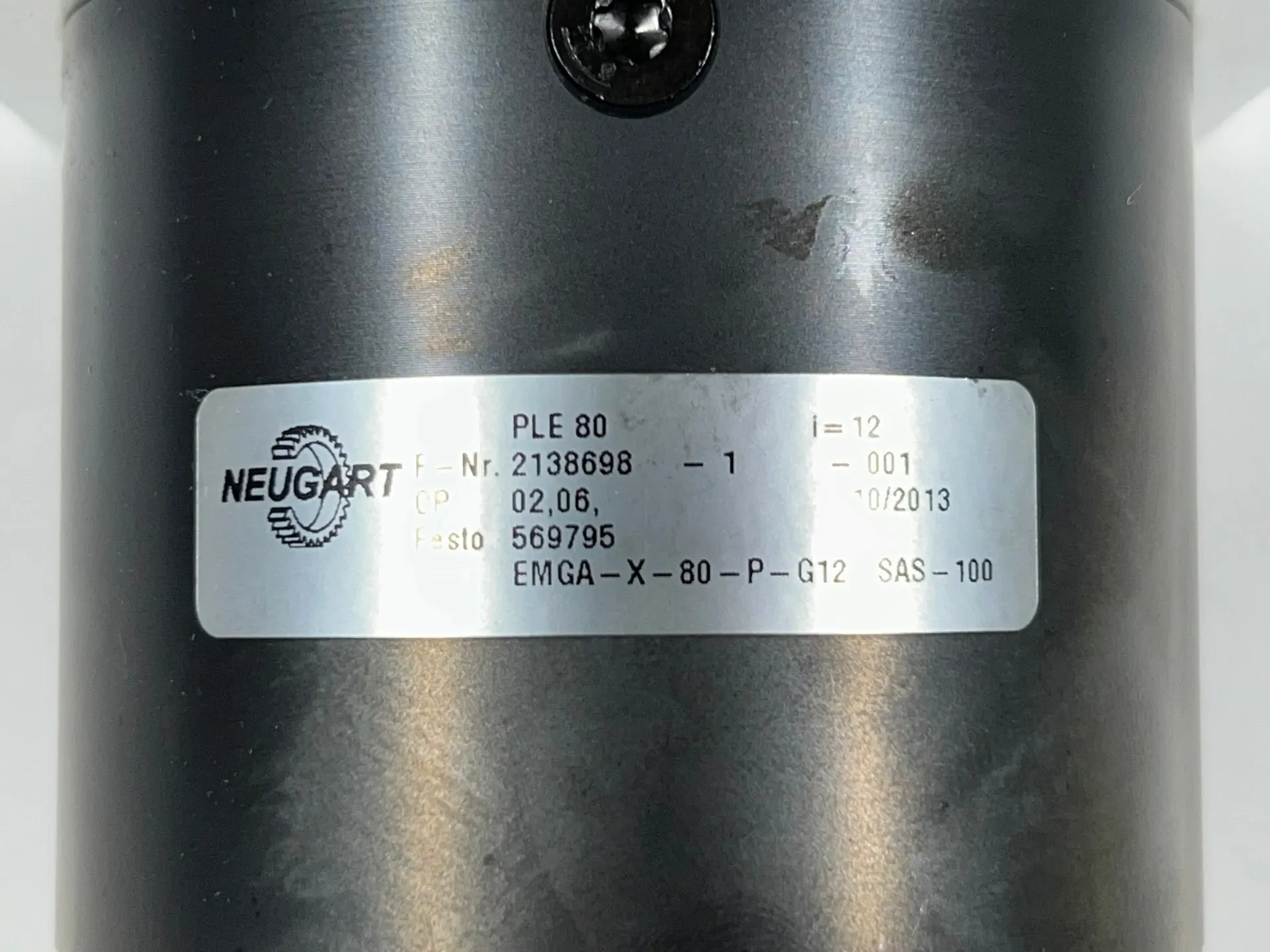 FESTO / NEUGART EMGA-X-80-P-G12 SAS-100 Transmission – New - Thumbnail 3
