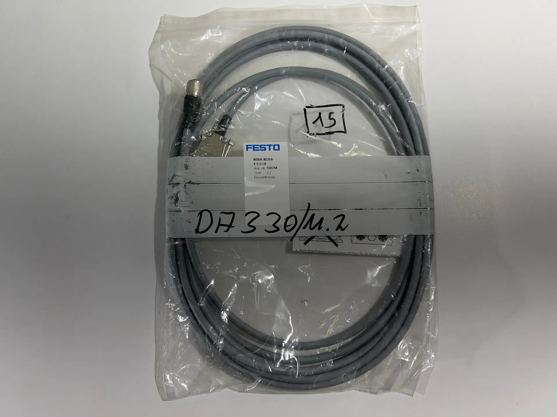 Festo NEBM-M12G8-E-5-S1G9 Encoder Cable 550748 - Image 1