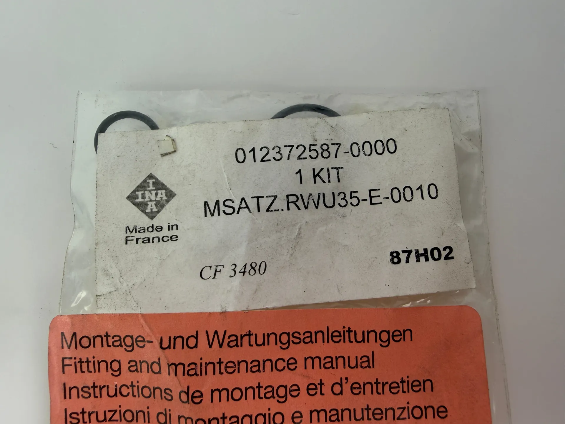 Lot of 2 INA MSATZ.RWU35-E-0010 Seal Kit 012372587-0000 RWU35 Linear Bearing - Thumbnail 3