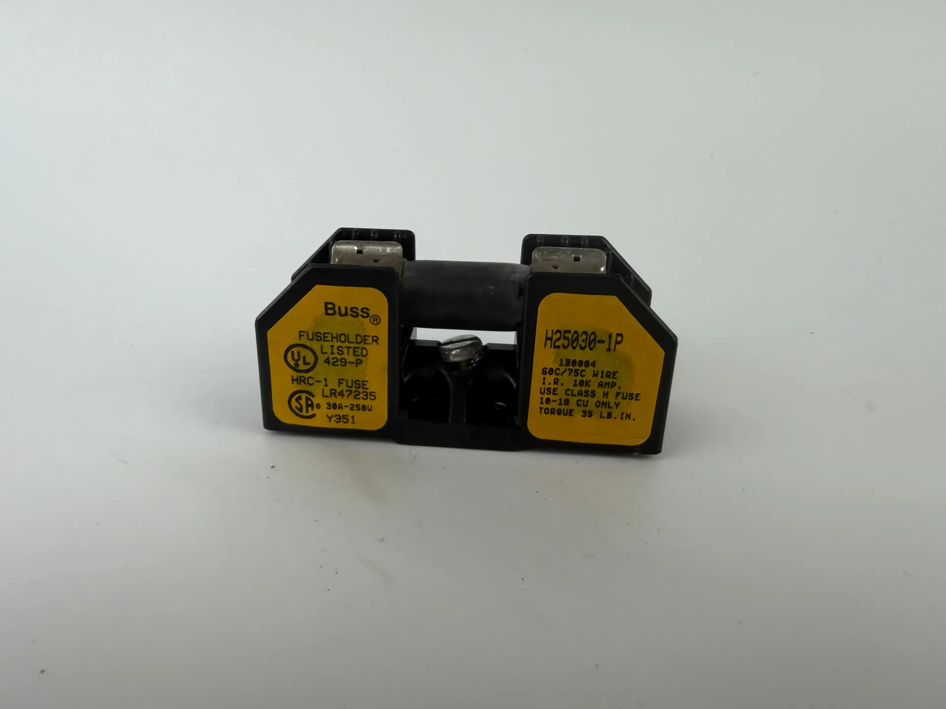 Buss H25030-1P Fuse Holder Block 30A 250V Class H w/ Fuse - Thumbnail 3