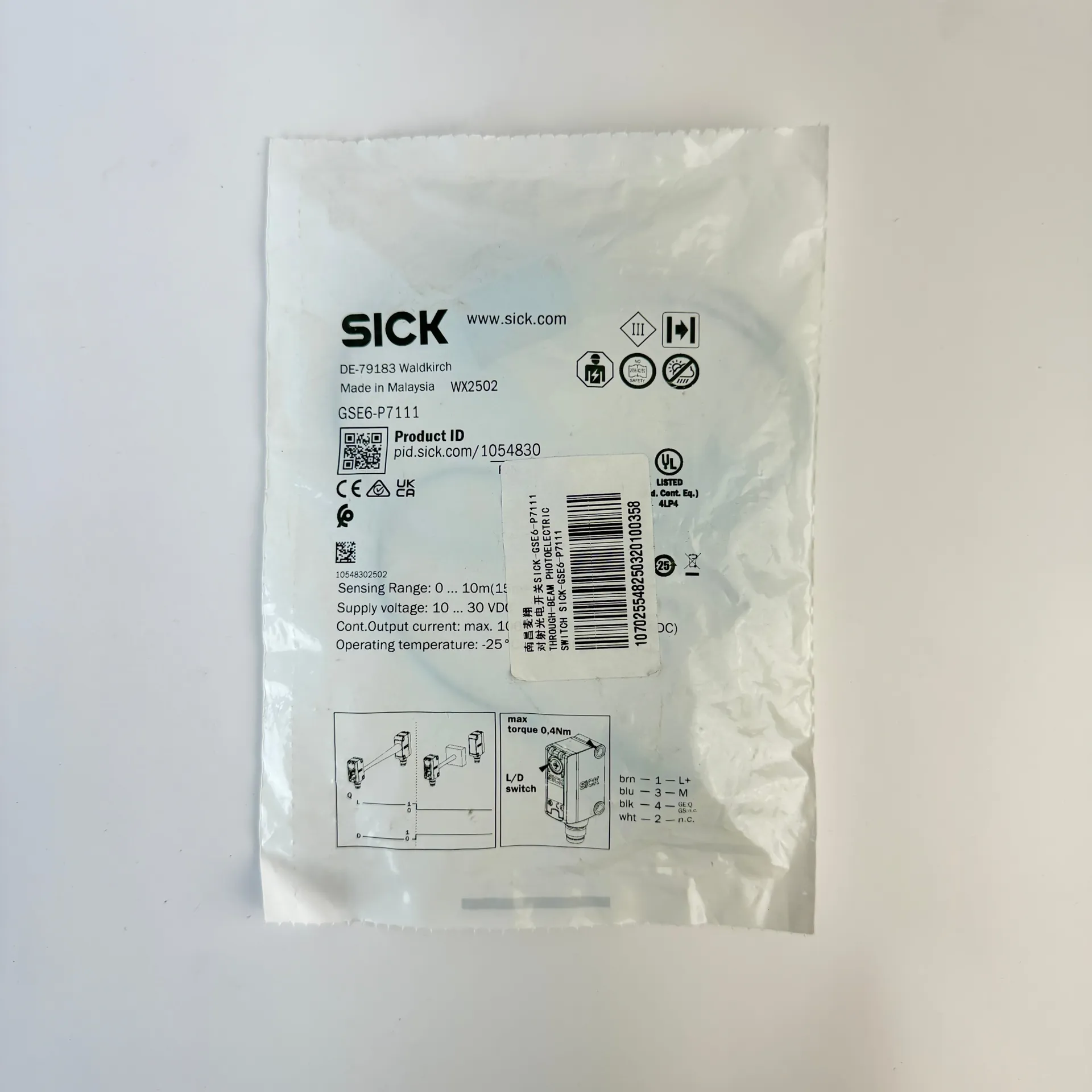 SICK GSE6-P7111 1054830 G6 Through-Beam Photoelectric Sensor Set PNP 10m - Thumbnail 2
