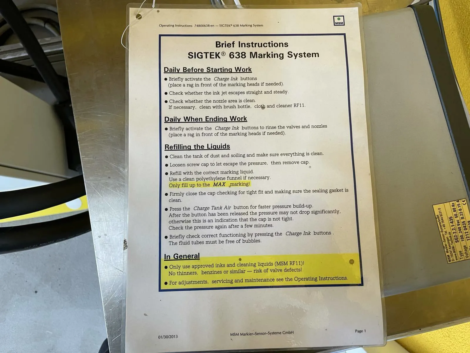 MSM Markiersysteme Sigtek 638 Marking System - Thumbnail 5