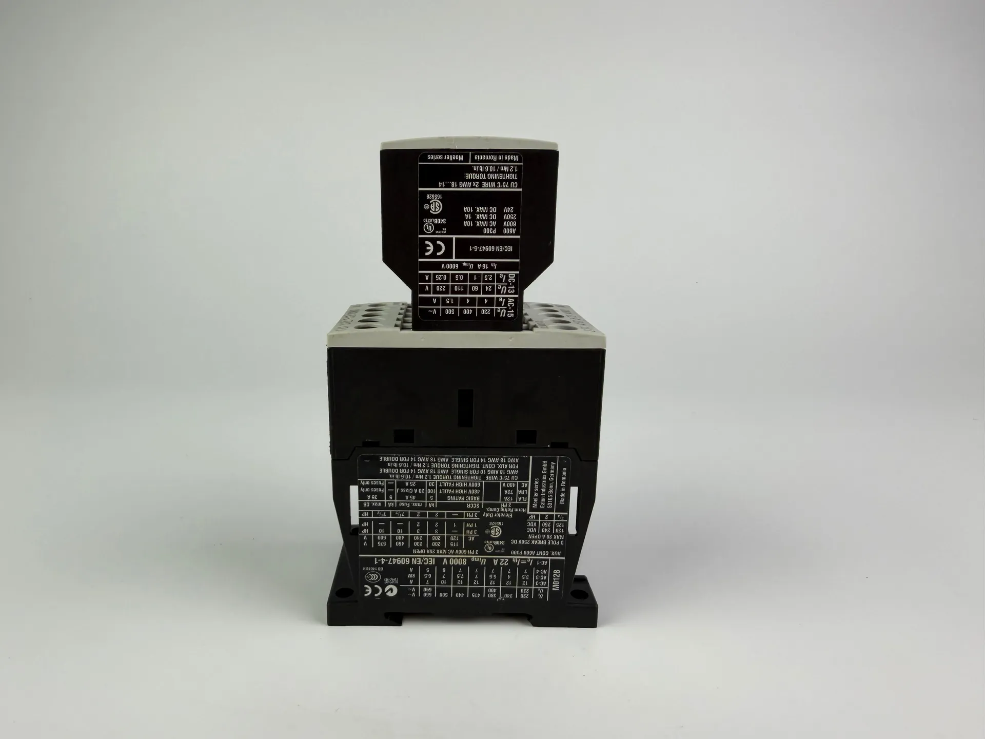 Eaton Moeller XTCE012B10 Contactor + DIL M32-XHI11 Auxiliary Contact Block (21NC / 33NO) - Thumbnail 6