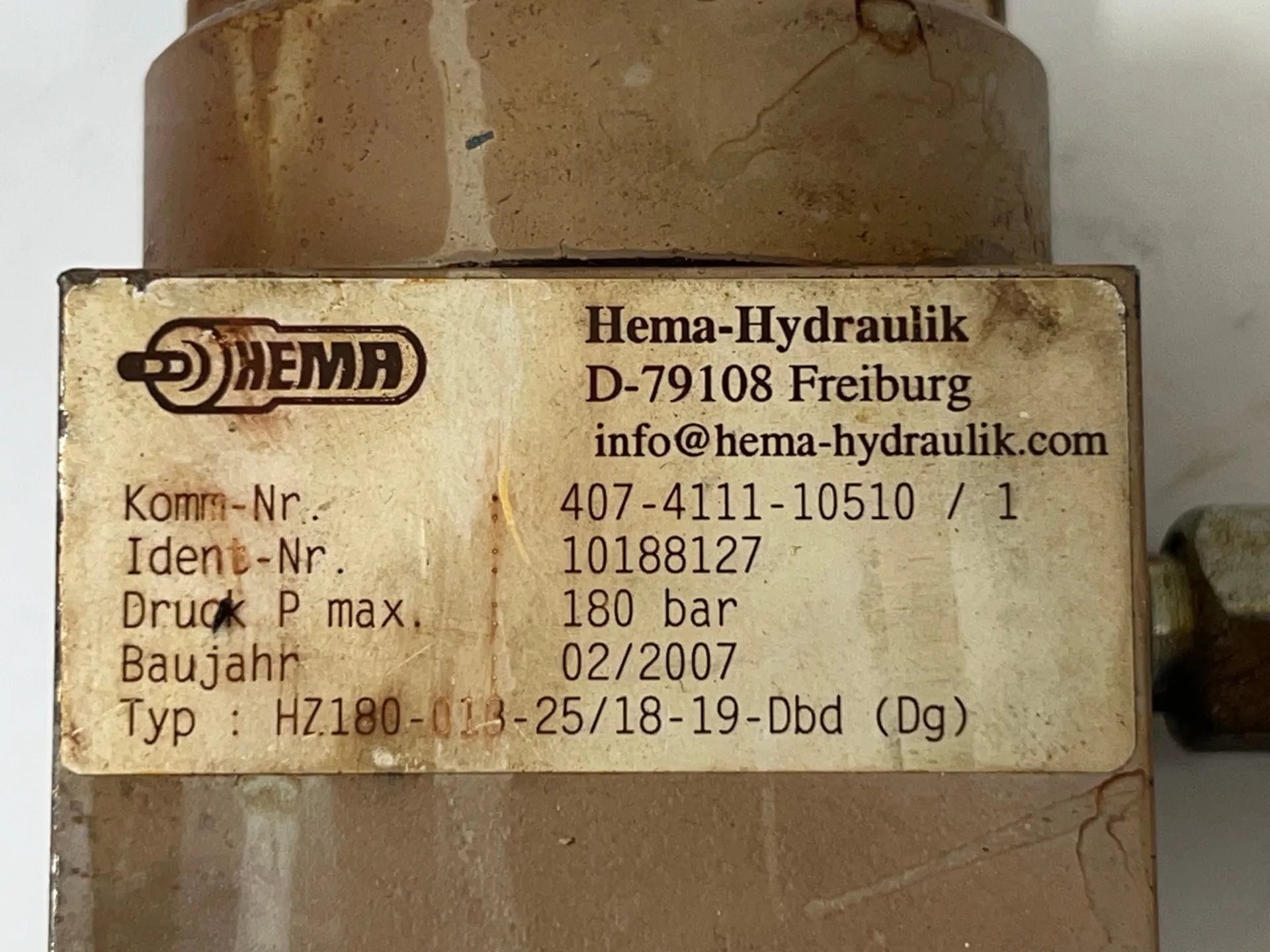 Hema-Hydraulik HZ180-013-25/18-19-DBG Hydraulic Cylinder – 180 Bar - Thumbnail 5