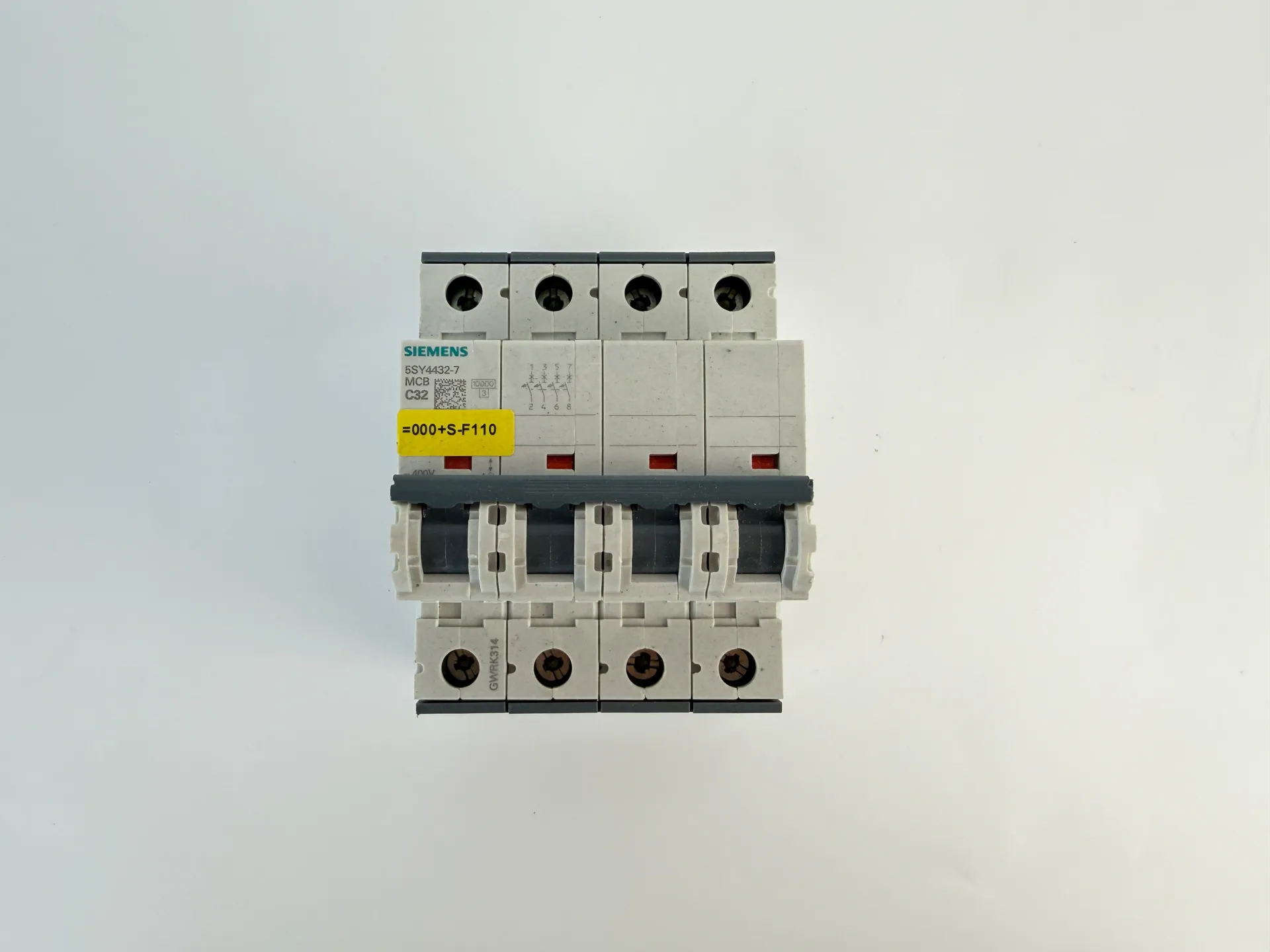 Siemens 5SY4432-7 4 Pole MCB C32 32A Circuit Breaker 10kA 400V AC - Image 1