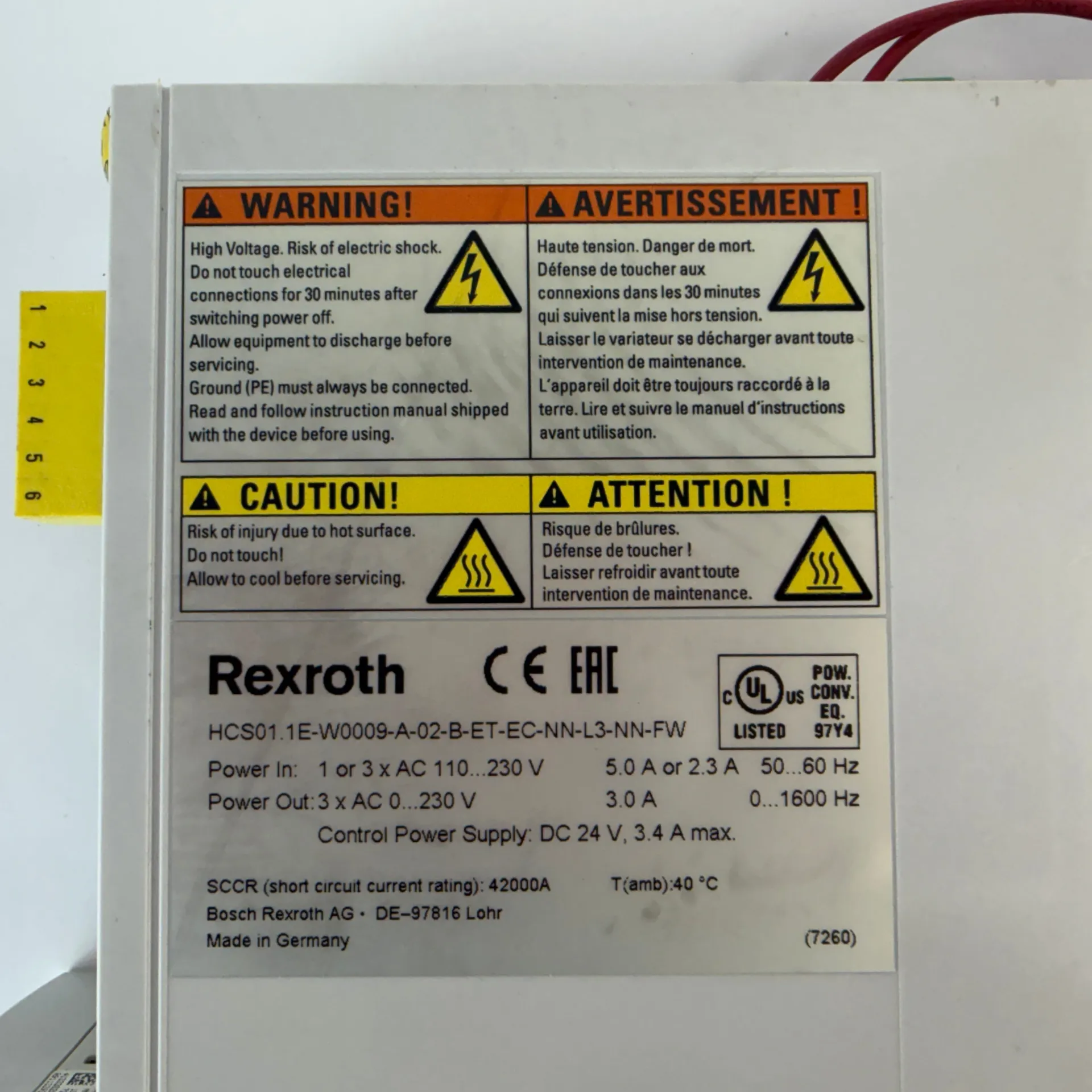 1x Bosch Rexroth HCS01.1E-W0009-A02-B-ET-EC-PB-L3-NN-FW IndraDrive CS - Thumbnail 7