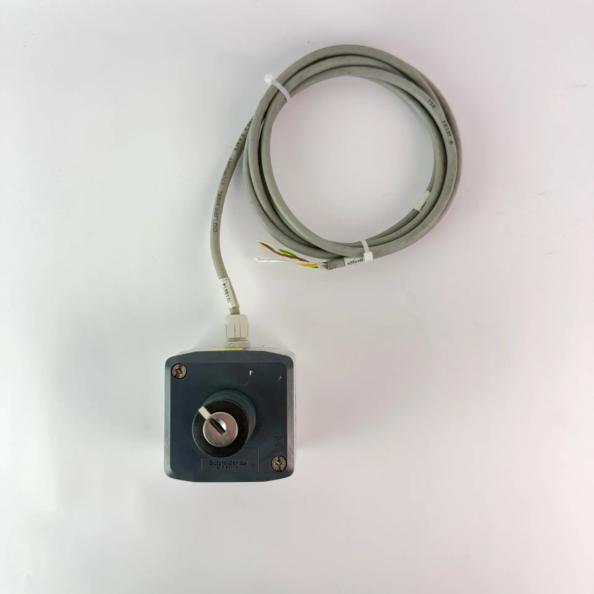 Lot of 6 Schneider Electric XAL Key Selector Control Stations with Cables – No Keys - Image 1