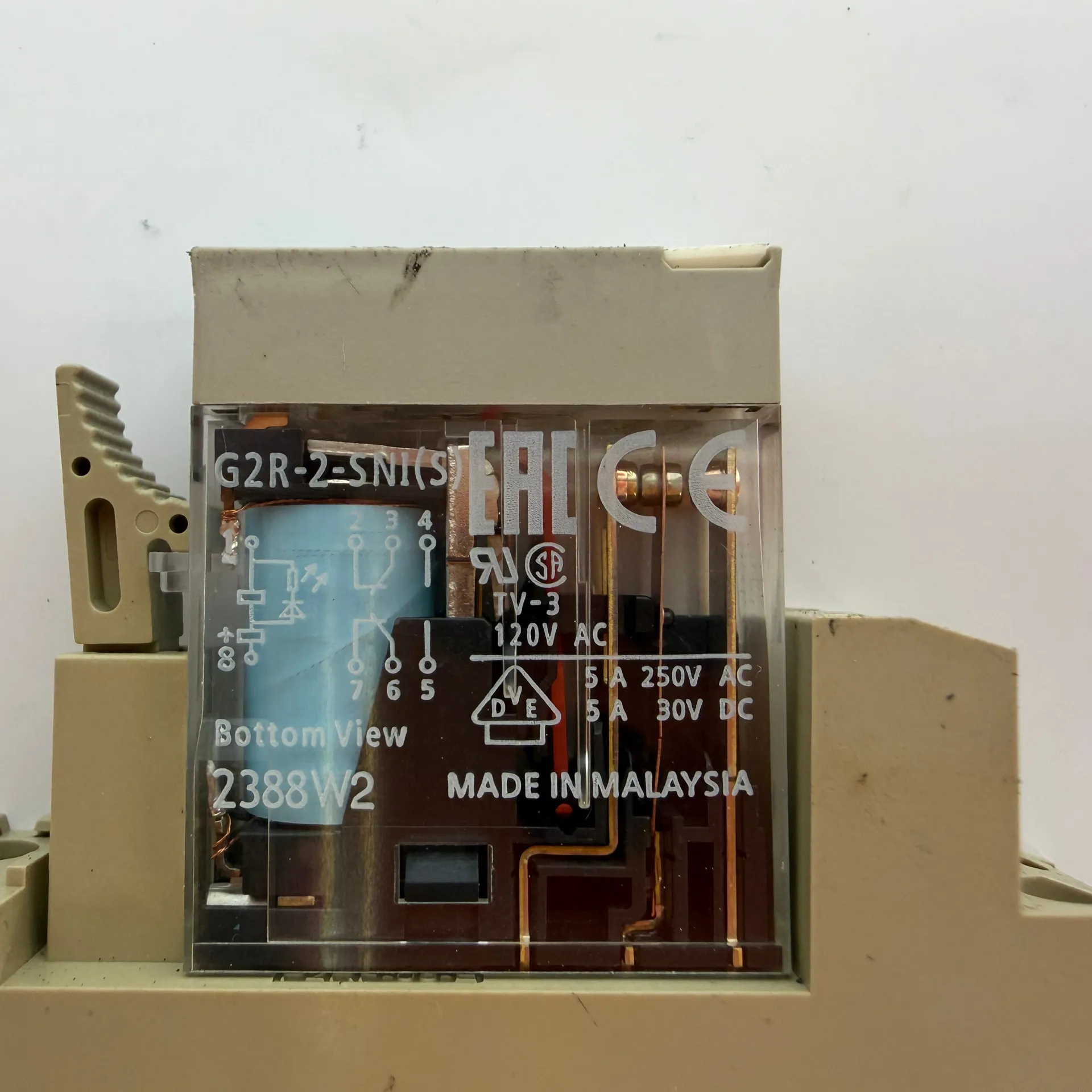 Lot of 3 Omron G2R-2-SNI(S) 24VDC Relay w/ P2RF-08-E Socket DIN Rail Mount - Thumbnail 5